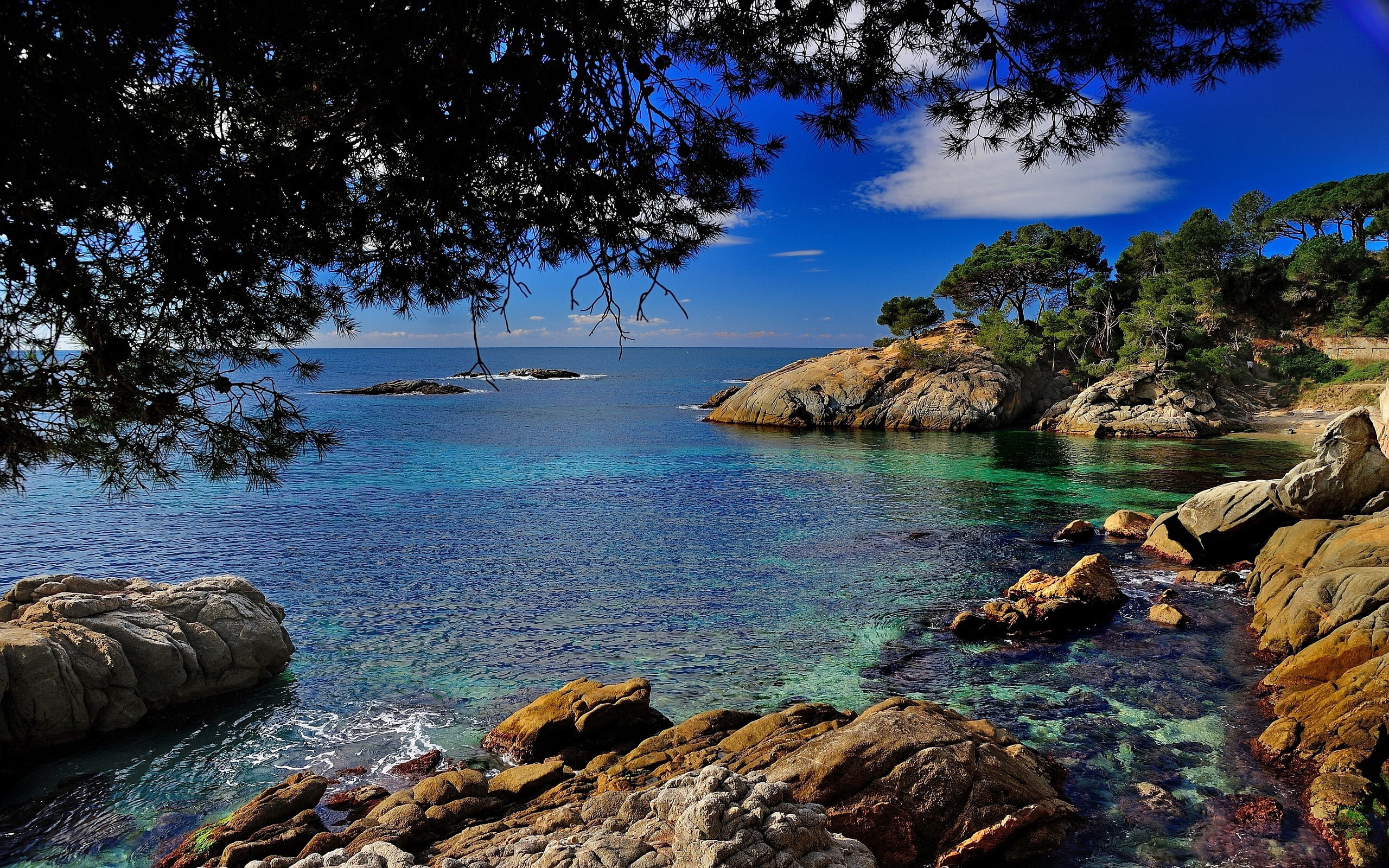 spain, brava, 2K, catalonia, hd, costa, sea, desktop, mediterranean, HD Wallpaper