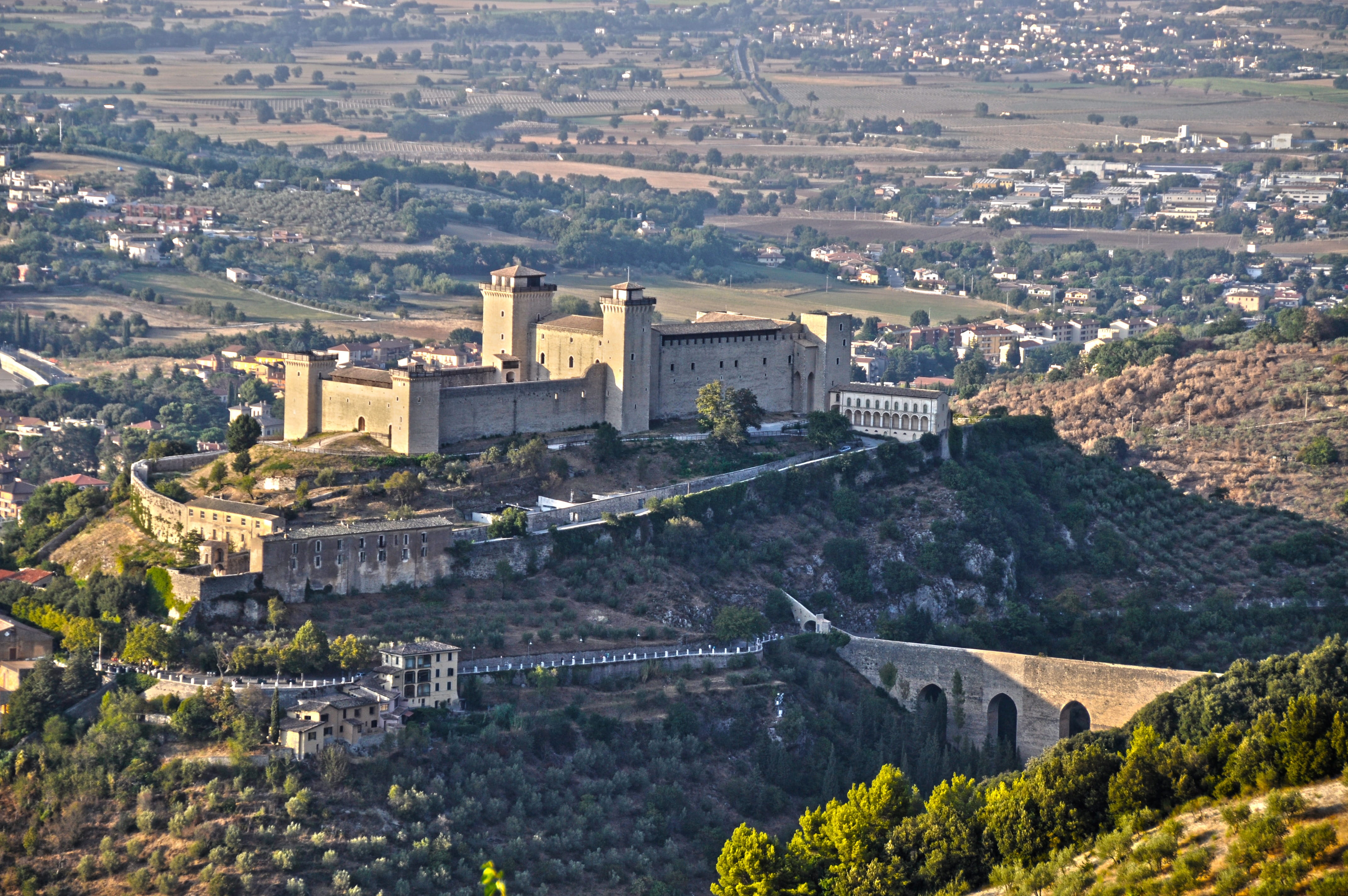 Albornoz, no people, europe, abbey, history, Spoleto, built structure, the past, plant, outdoors, the albornoz fortress, architecture, city, travel destinations, HD Wallpaper