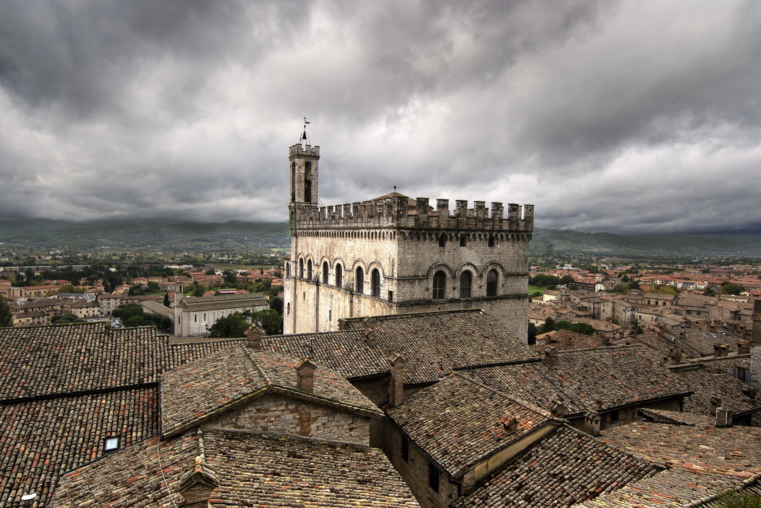 Gubbio, Umbria, 1080P, Roman Catholic diocese of Gubbio, HD Wallpaper