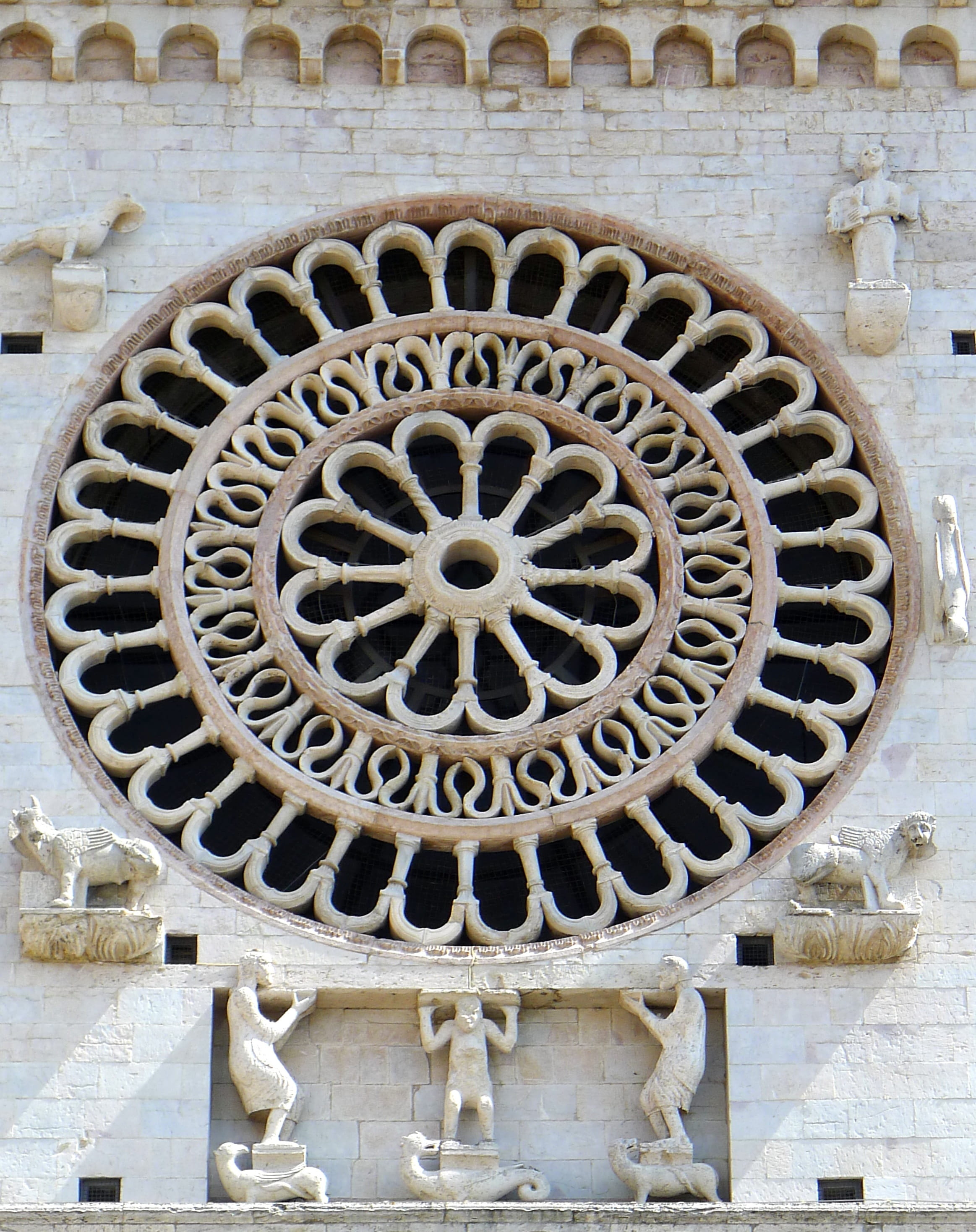 building exterior, metal, religious, no people, shape, outdoors, 2K, Cathedral, cathedral, assisi, rose window, day, wall - building feature, religion, Phone HD Wallpaper