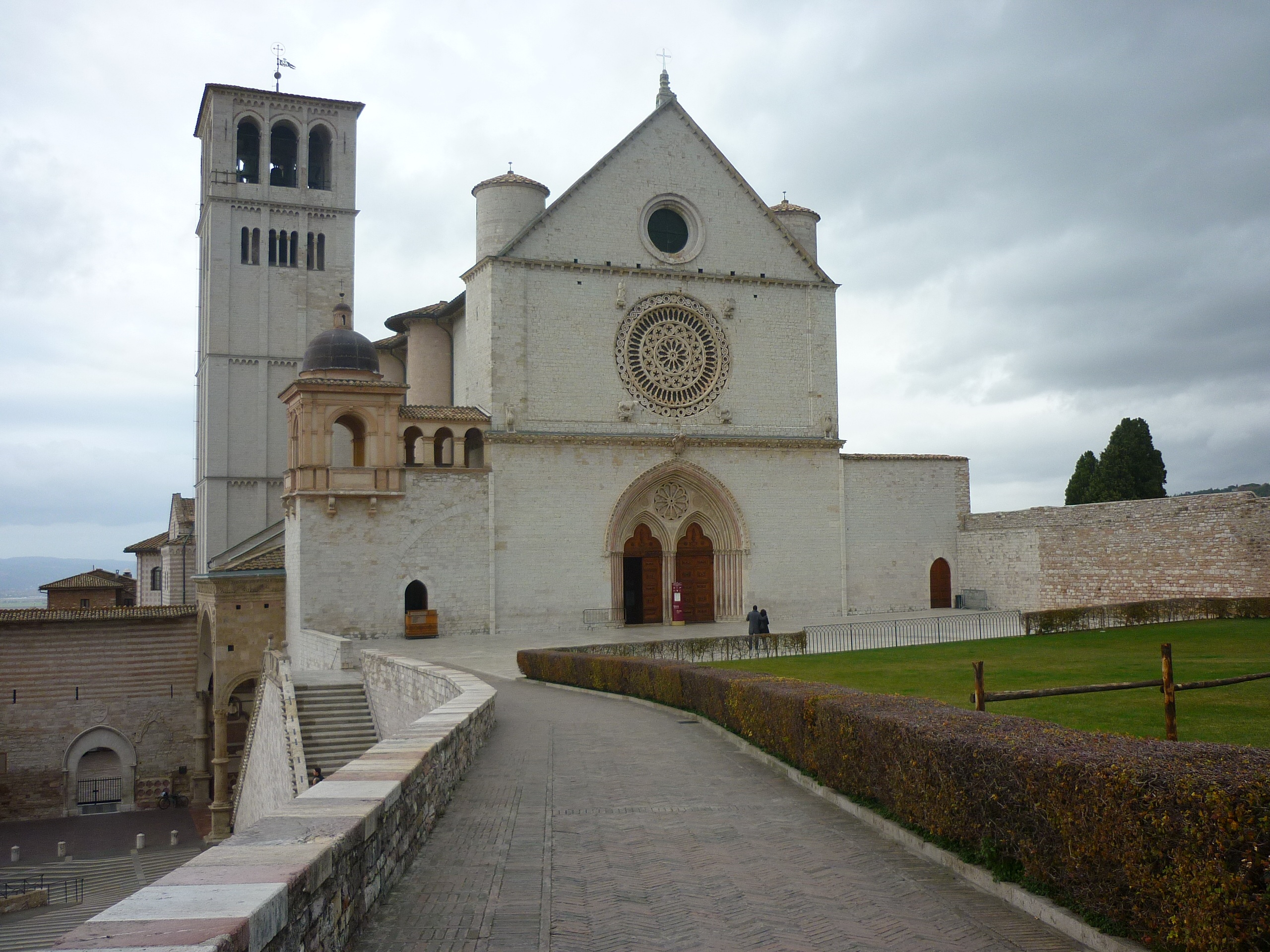 basilica, building, place of worship, assisi, nature, arch, cloud - sky, facade, no people, sky, st francis of assisi, outdoors, the way forward, spirituality, HD Wallpaper