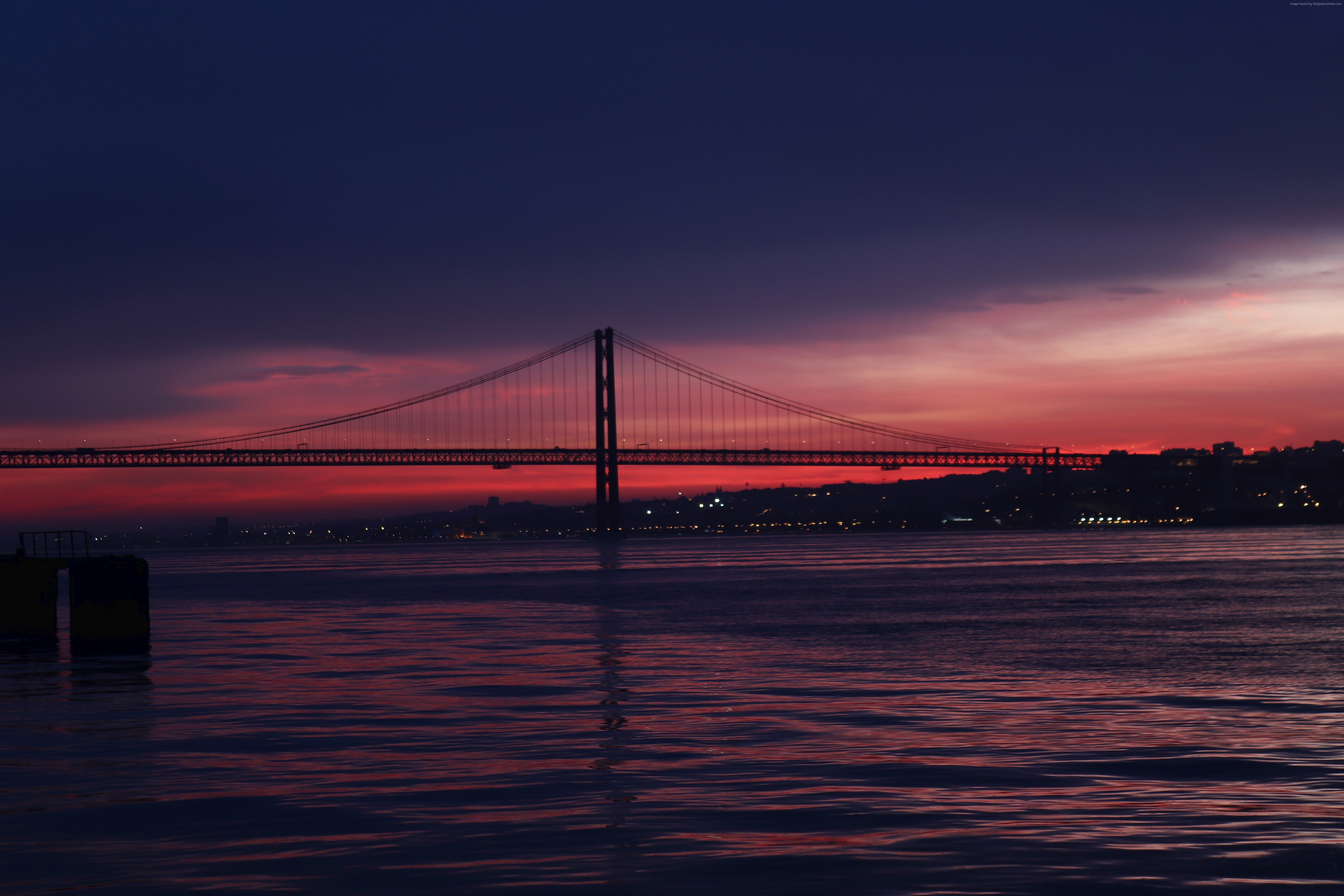 Silhouette, 6K, Bridge, 5K, HD Wallpaper