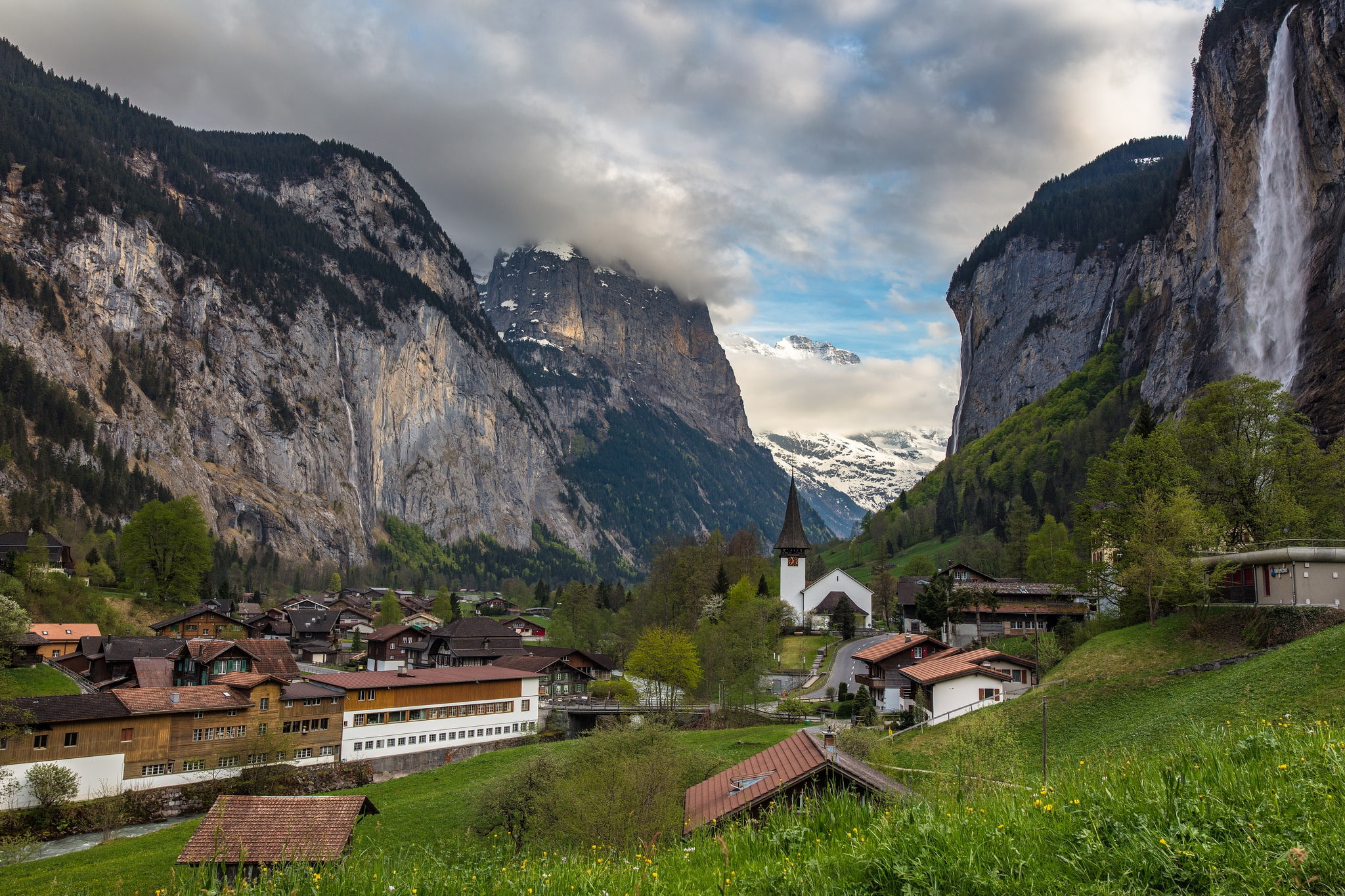 Switzerland, 1080P, mountains, Lauterbrunnen, HD Wallpaper