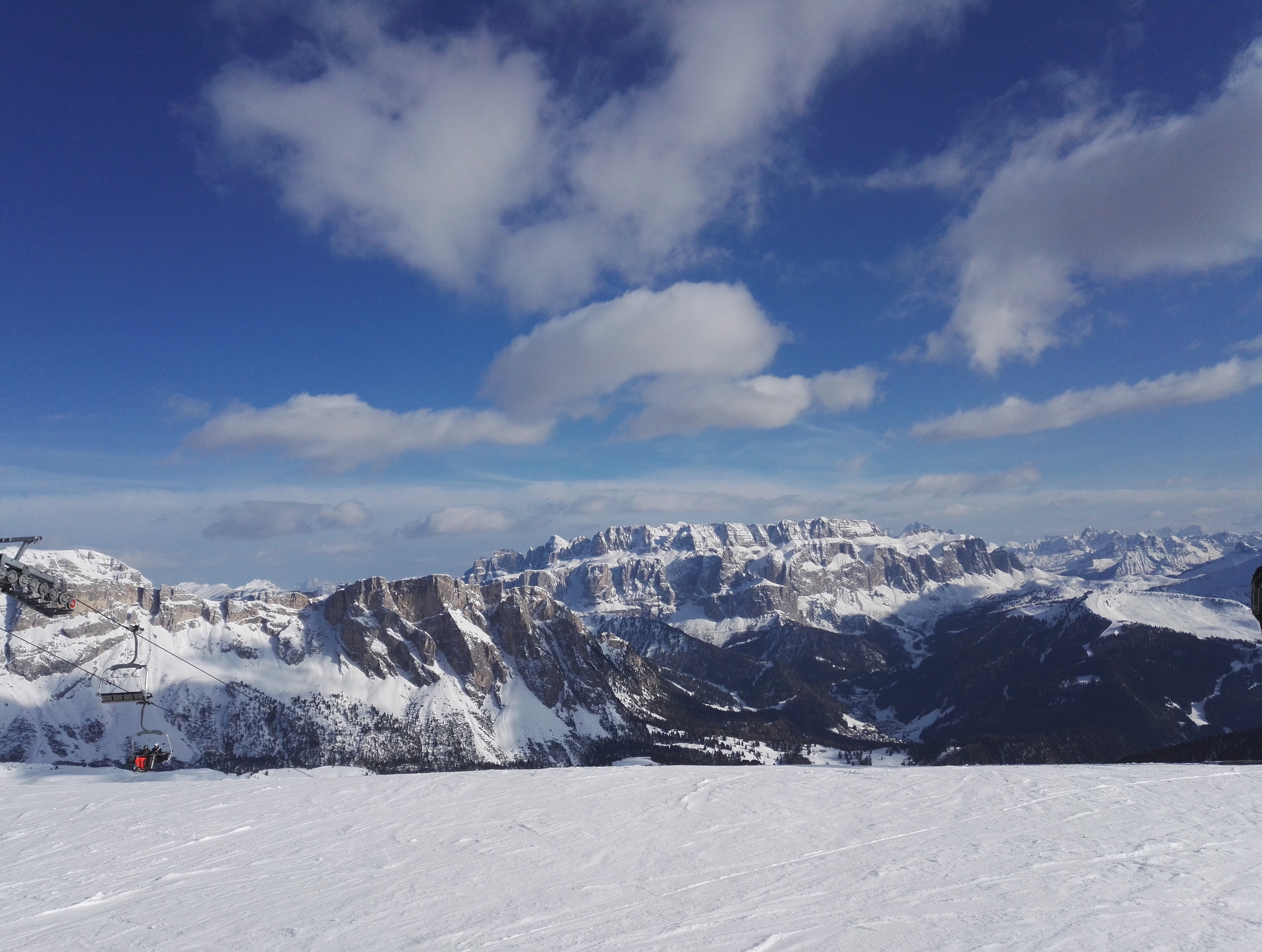 beauty in nature, tranquility, 5K, day, outdoors, no people, tranquil scene, val gardena, south tyrol, view, nature, cloud - sky, cold temperature, italy, HD Wallpaper