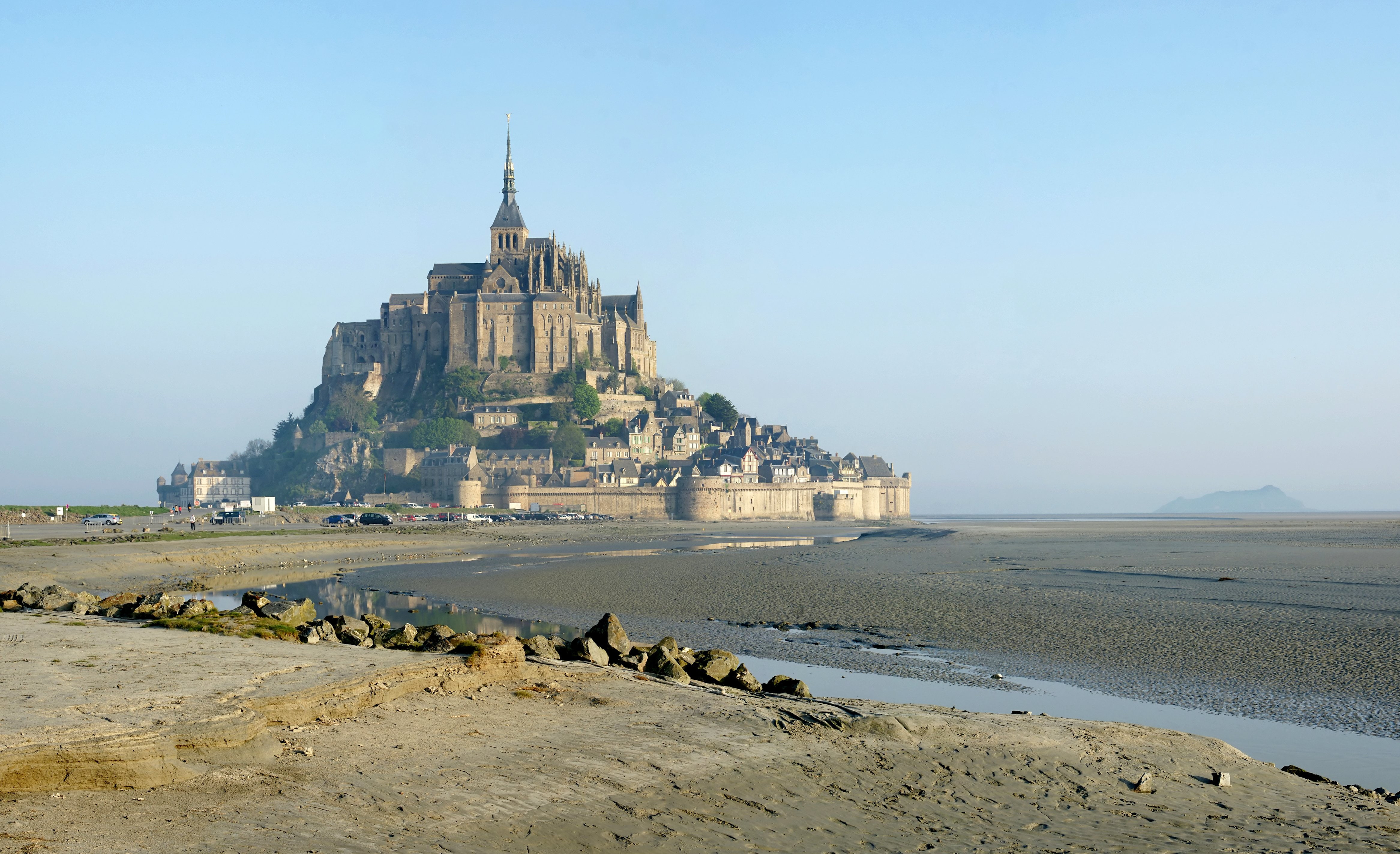 monastery, saint michel, michel, abbey, church, saint, french, cathedral, france, castle, 4K, mont, HD Wallpaper