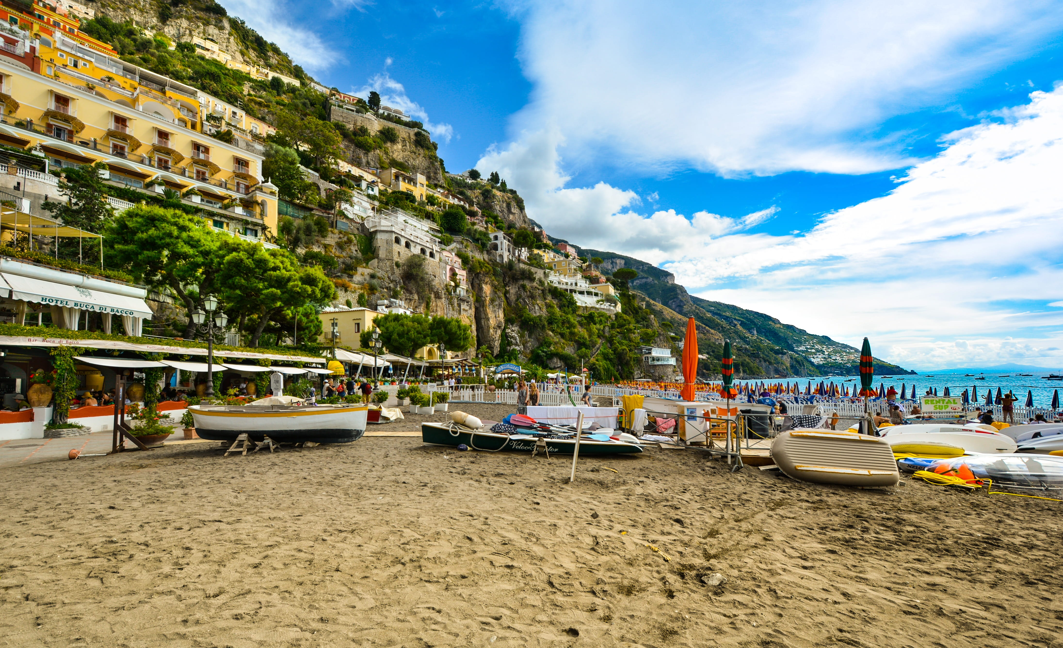 coast, incidental people, Coast, travel, sea, travel Destinations, vacation, harbor, seaside, tourism, Amalfi, transportation, town, water, coastline, vacations, HD Wallpaper