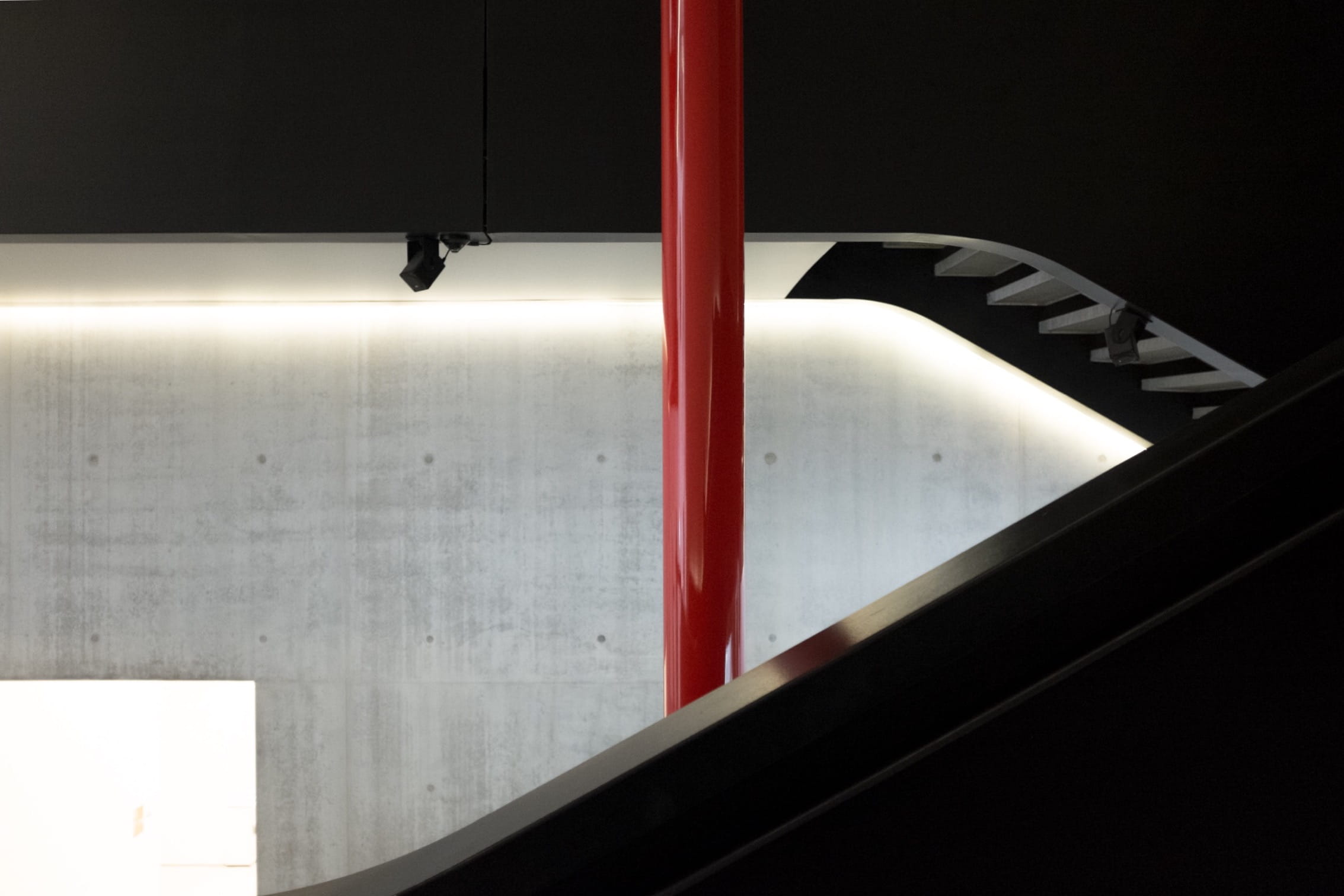 x100s, arrow symbol, concrete, window, architecture, transparent, fuji, sign, indoors, black, wall - building feature, art, guidance, museum, text, industrial, HD Wallpaper