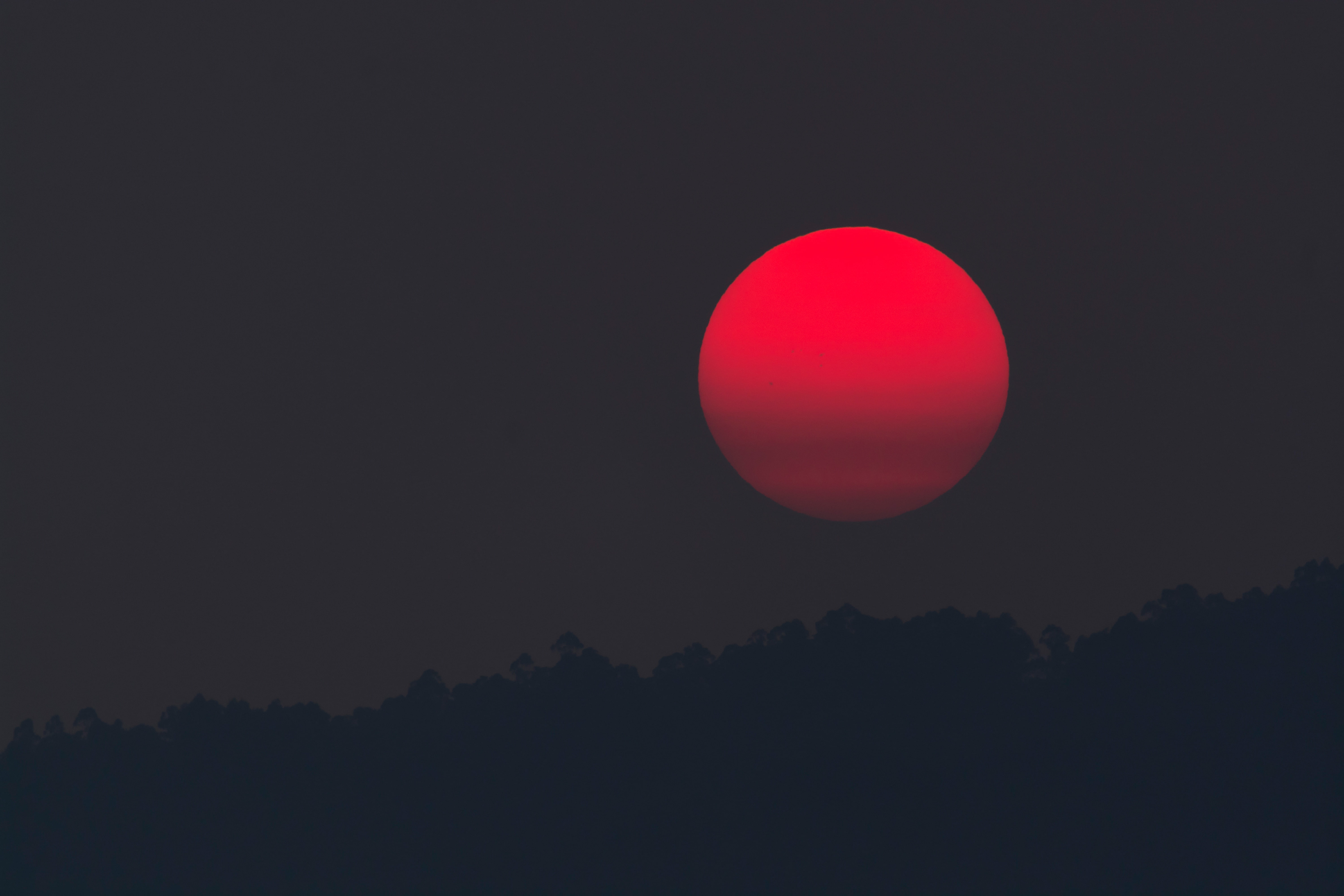 Full moon, 5K, 4K, Sunset, Red Moon, HD Wallpaper