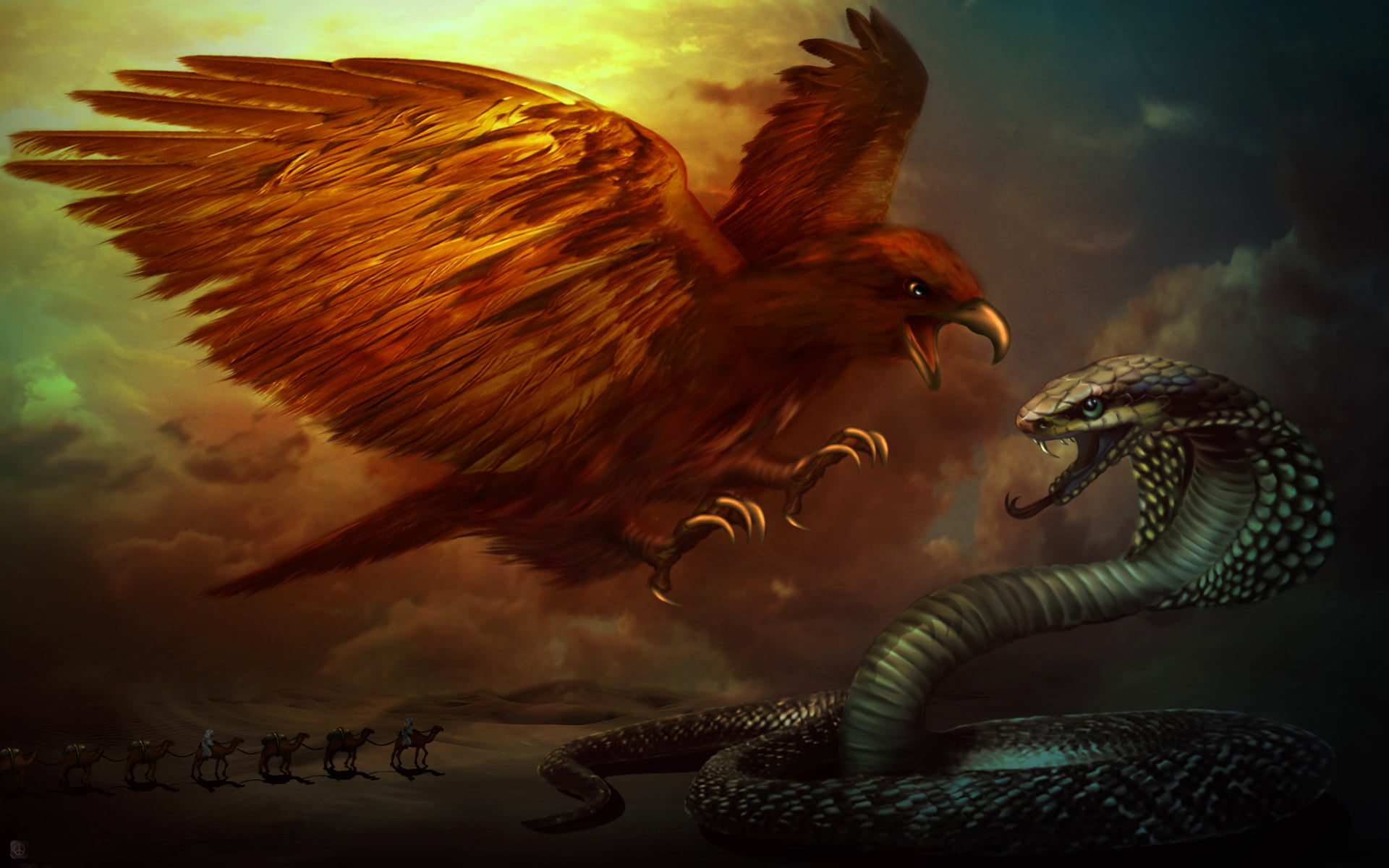 nature, ominous, red, animal body part, emotion, animal wildlife, animal themes, backgrounds, vertebrate, pets, fish, animals in the wild, digital, snake, HD Wallpaper