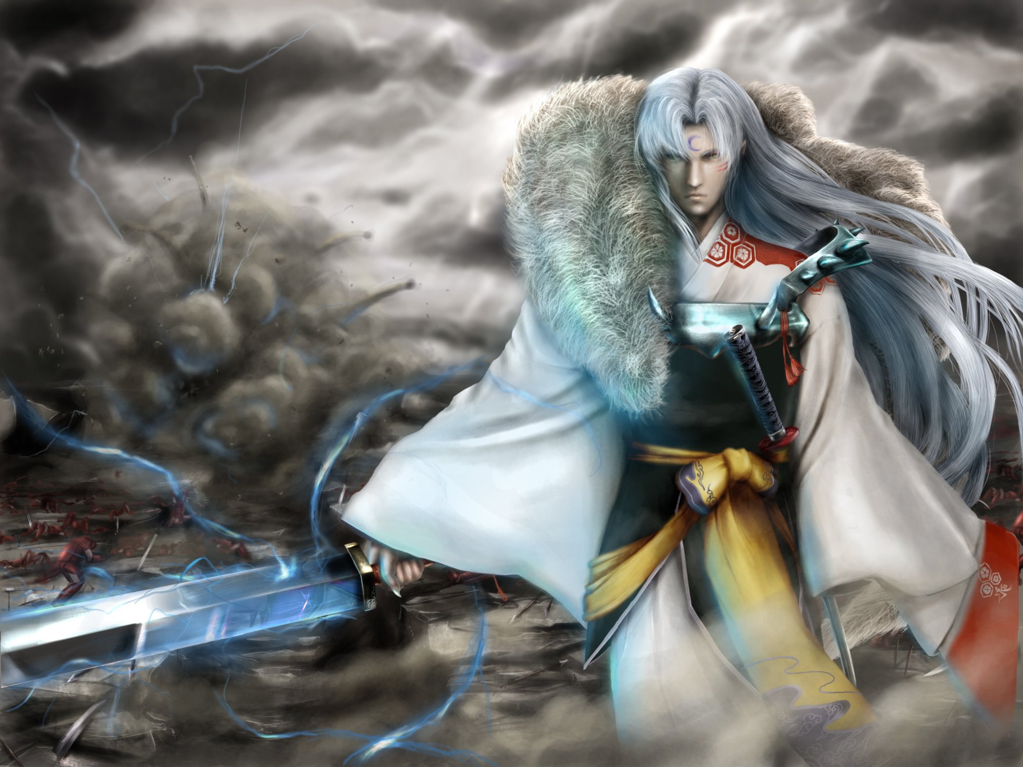 sesshomaru, japanese, 1080P, clothes, inuyasha, HD Wallpaper