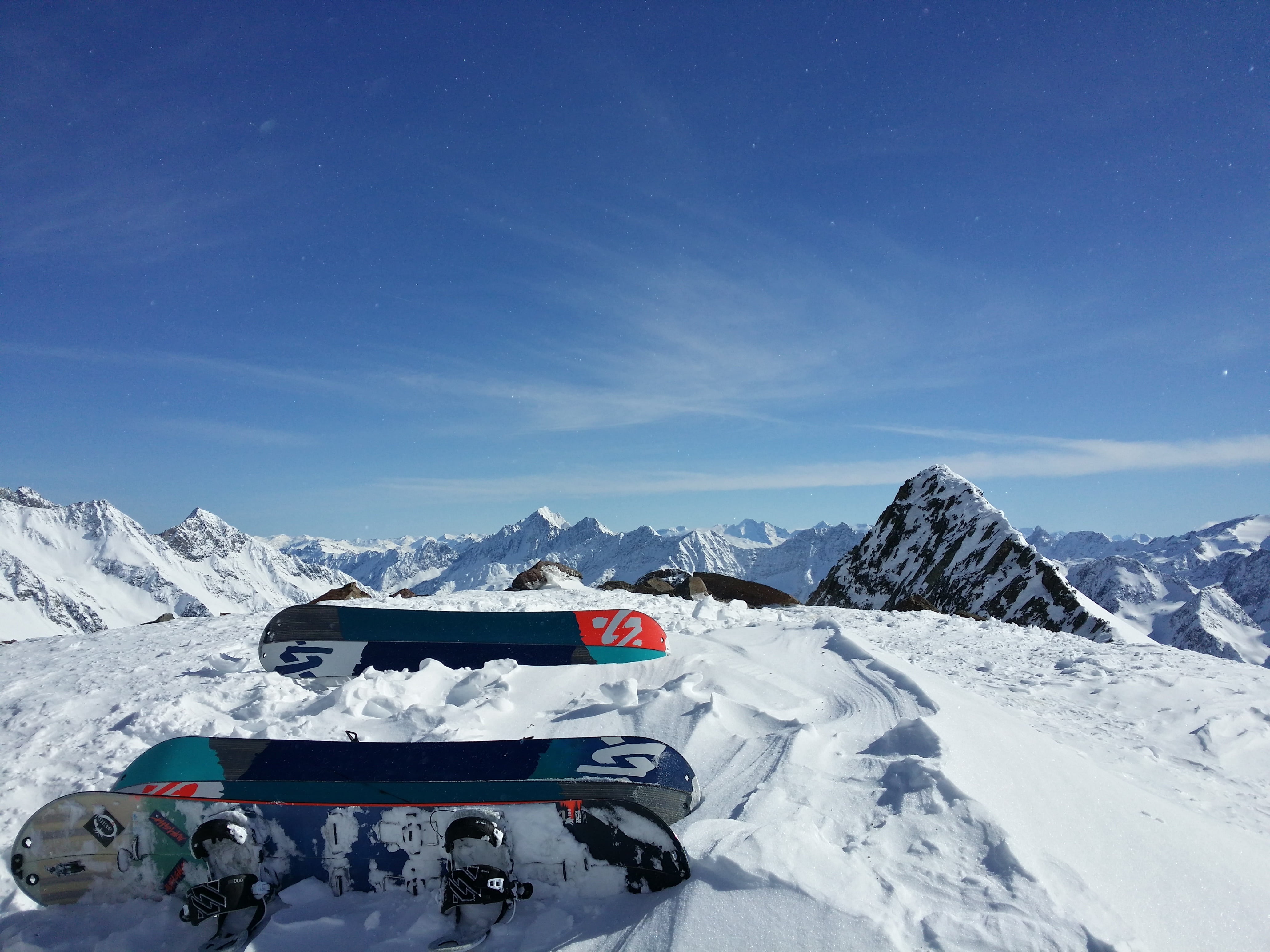 sky, summit, off the slopes, panorama, action, beauty in nature, energy, cold temperature, nice weather, new zealand, vision, courage, ride, snowboarding, HD Wallpaper