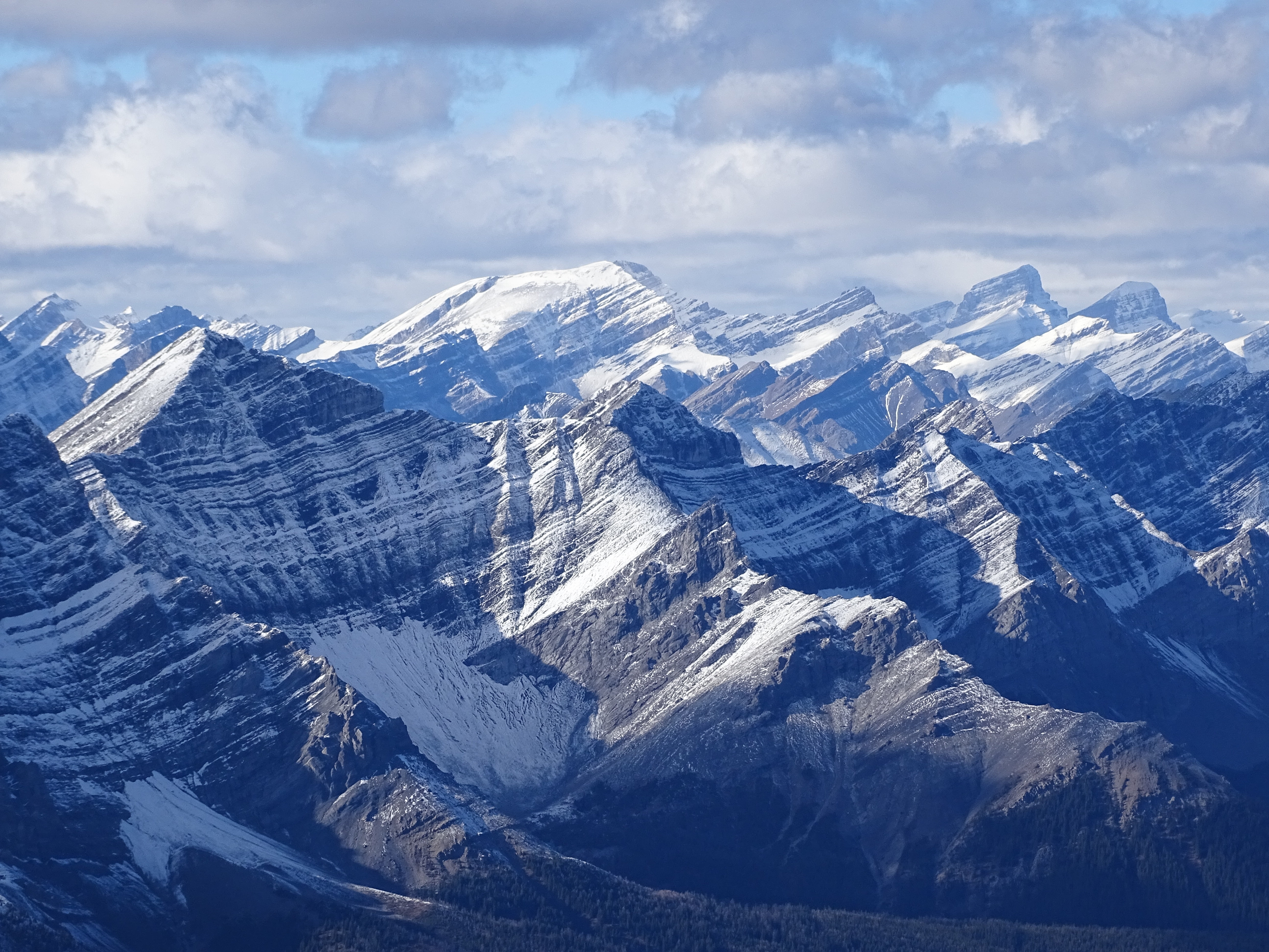 sky, high, day, rockies, cold temperature, skies, snow, nature, range, cloud - sky, alberta, scenics - nature, blue, banff, outdoors, scenics, formation, HD Wallpaper