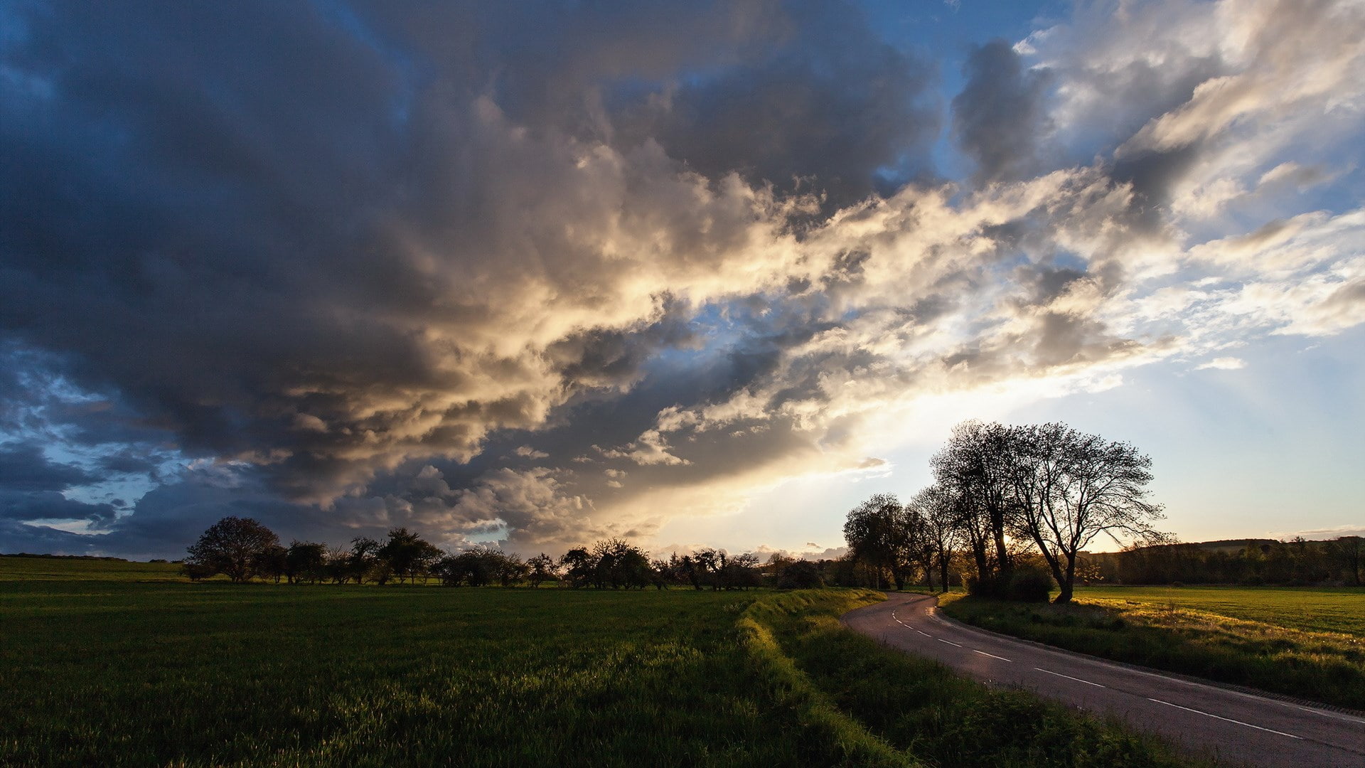 long, tranquil scene, field, land, tranquility, grass, outdoors, beauty in nature, hd image of nature for pc 1920x1080, non-urban scene, plant, transportation, HD Wallpaper