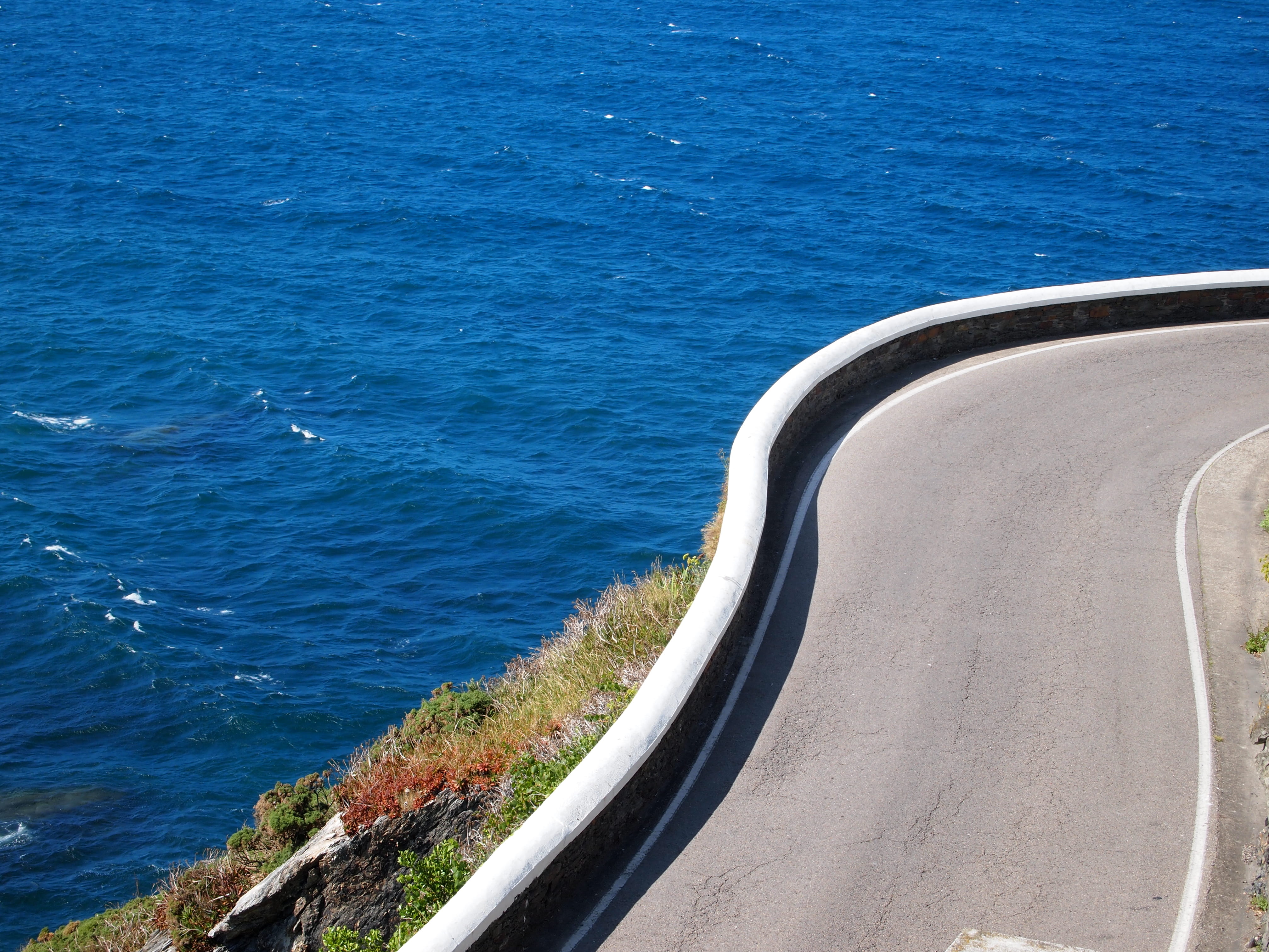 scenics - nature, water, curve, luarca, coast, spain, carretera, beach, transportation, sea, 4K, costa, asturias, no people, day, outdoors, travel, nature, HD Wallpaper