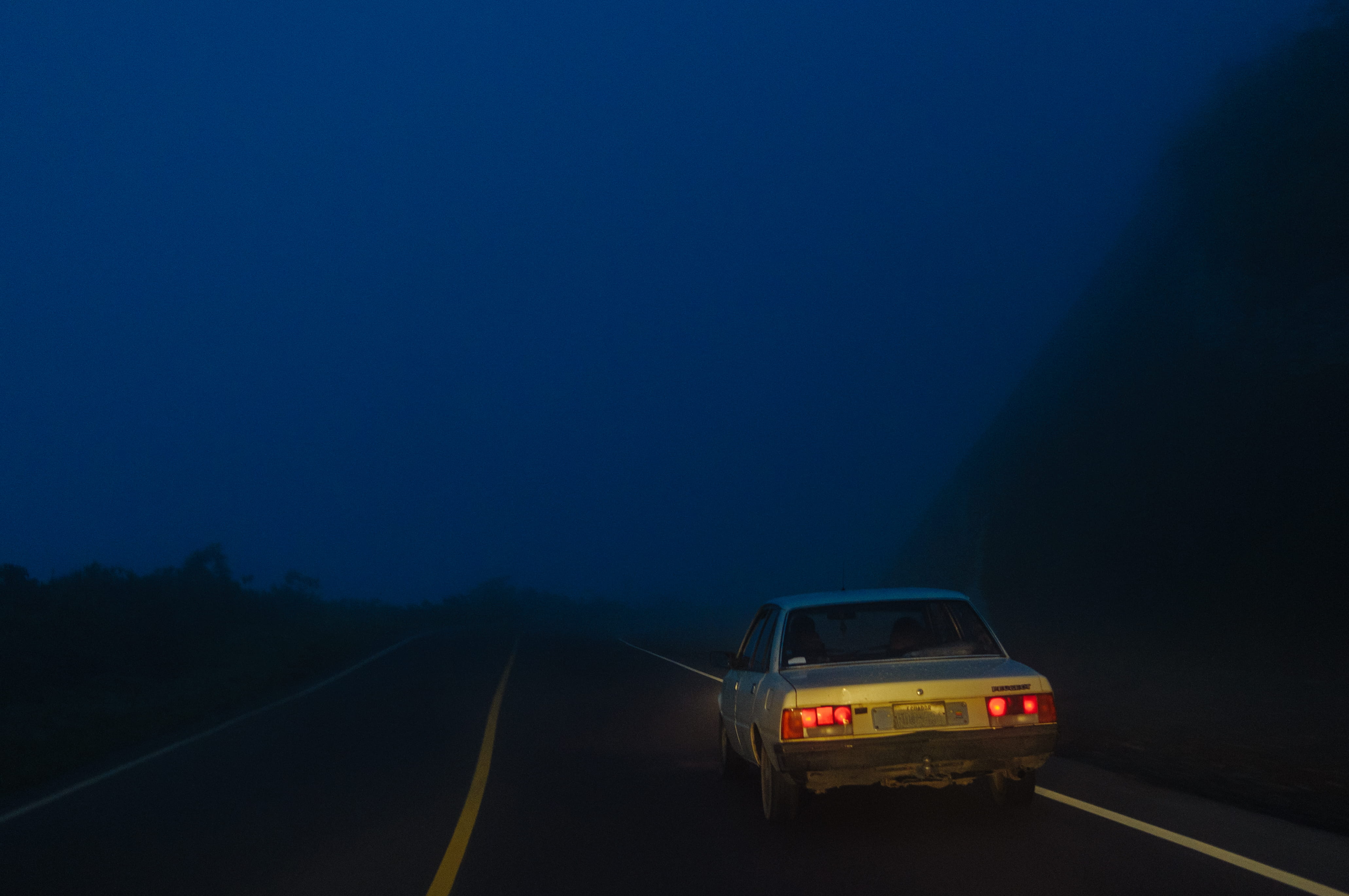 illuminated, vehicle, mode of transportation, on the move, twilight, motor vehicle, asphalt, suspenso, no people, way, suspense, headlight, nature, person, HD Wallpaper