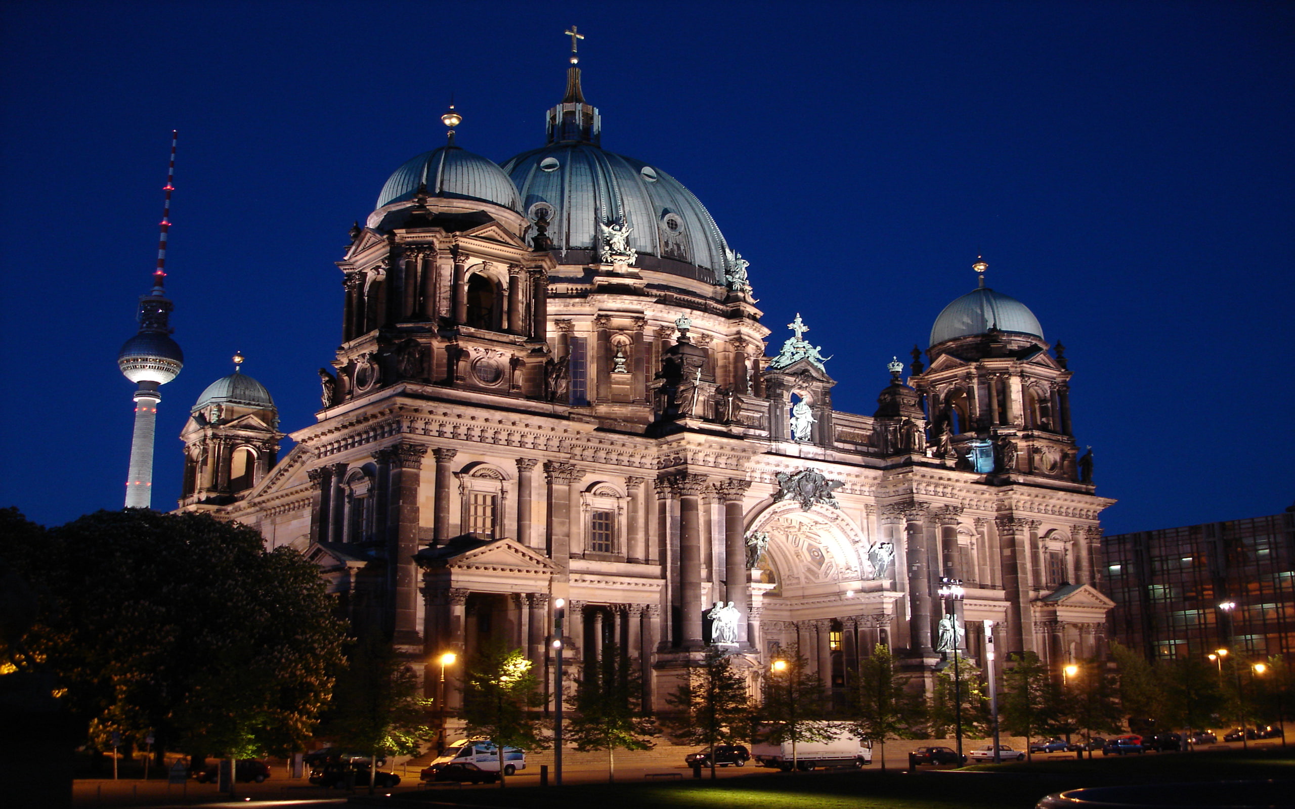 berlin, dom, abends, hd, 2K, HD Wallpaper