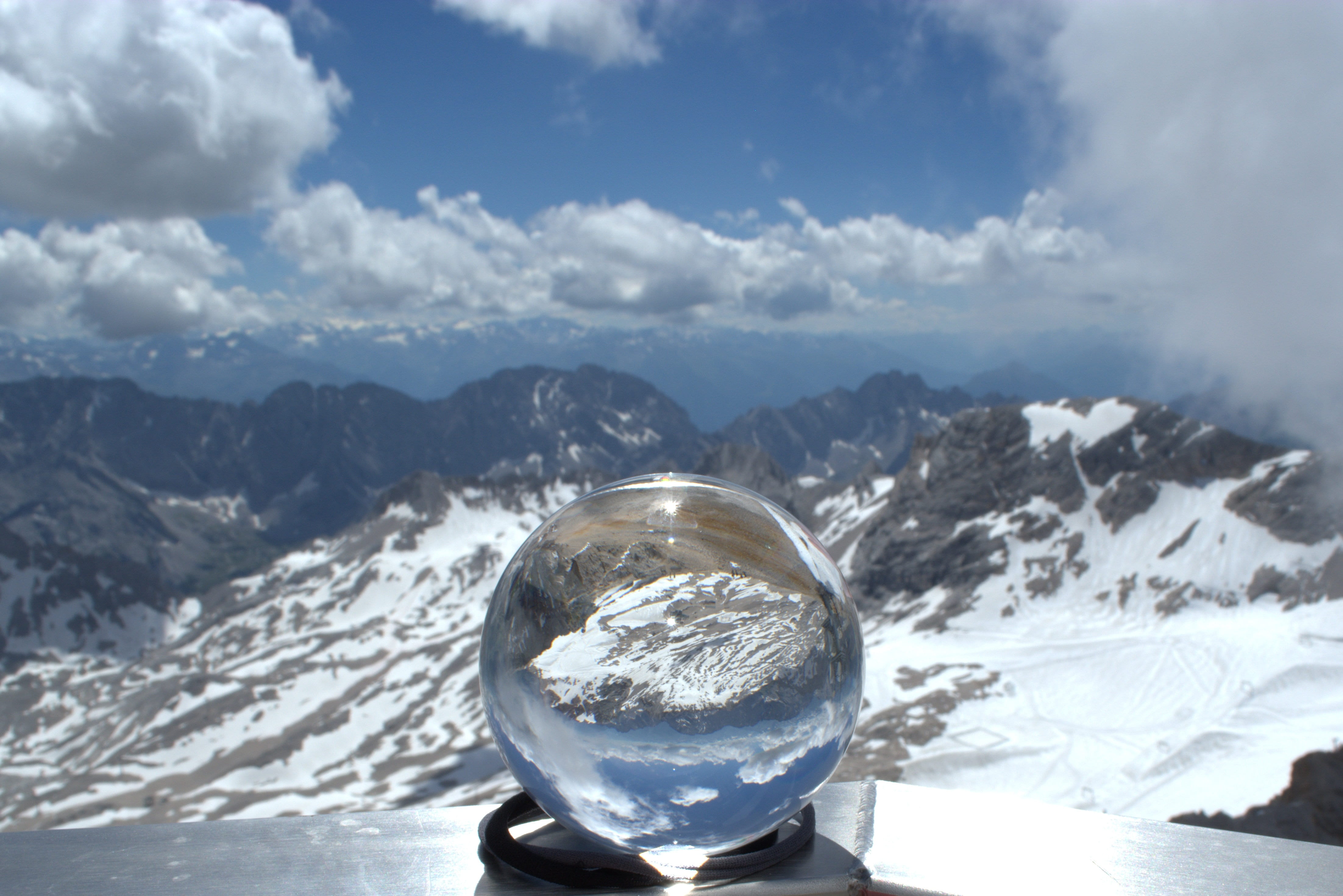 view, landscape, rest, tranquil scene, zugspitze, surface, wetterstein mountains, beauty in nature, rock rocks, mountain range, holiday, winter, globe, HD Wallpaper