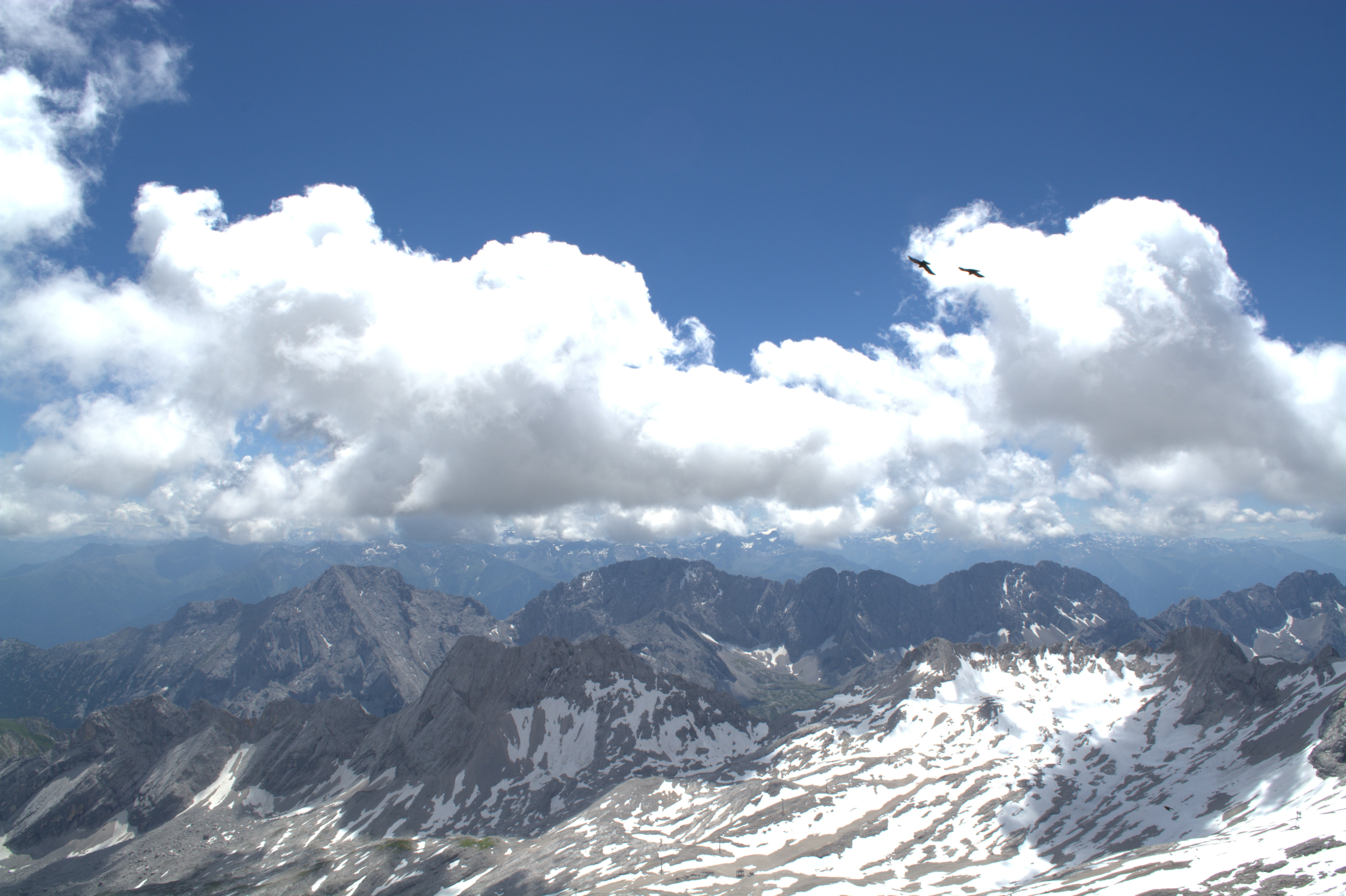 holiday, tranquility, cloud - sky, garmisch, landscape, snow, environment, mountain pass, mountains, mountain peak, travel, wetterstein mountains, tranquil scene, HD Wallpaper