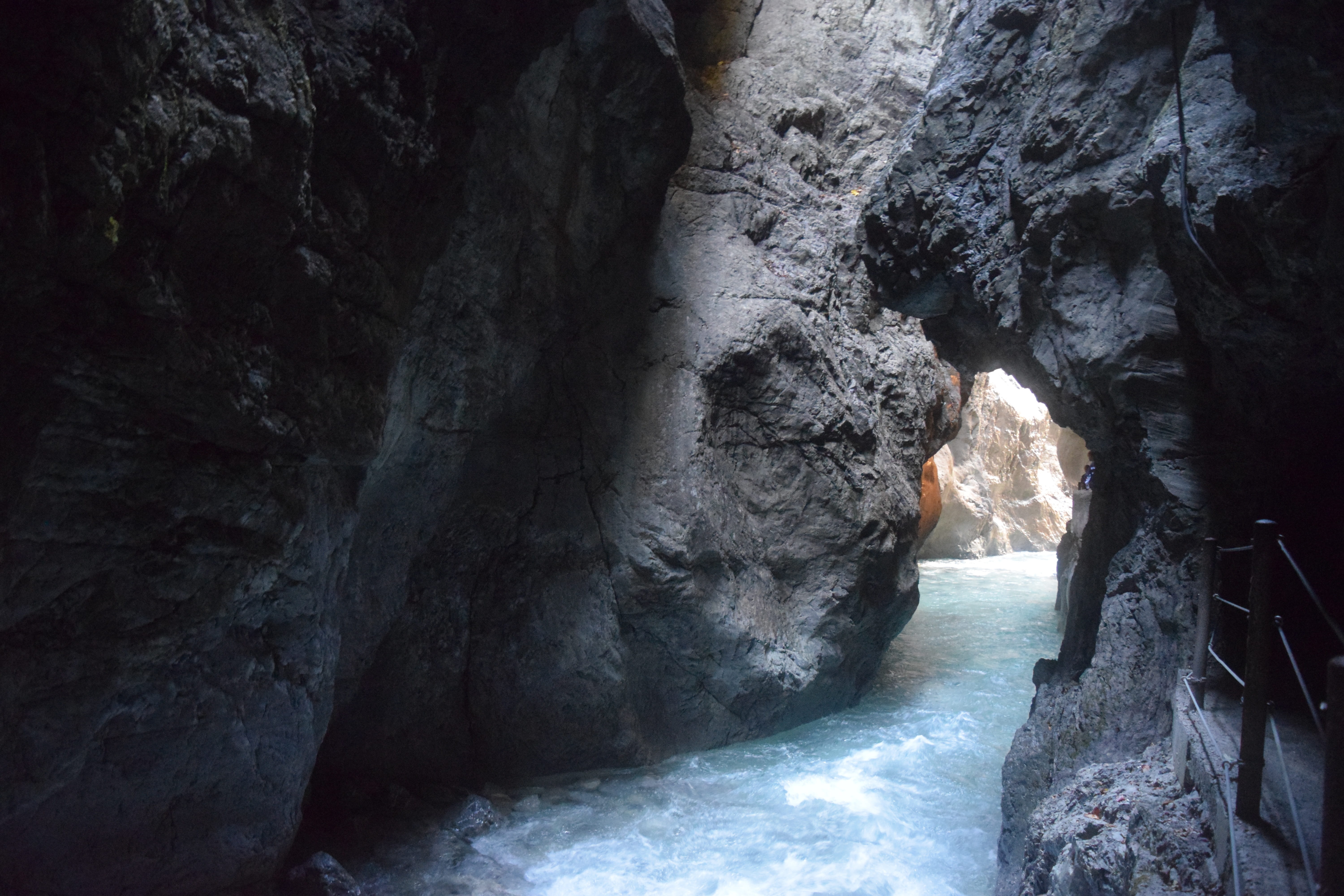 clammy, cave, architecture, no people, flowing, Garmisch, Bavaria, scenics - nature, day, waterfall, rock - object, Bach, beauty in nature, eroded, Partnachklamm, HD Wallpaper