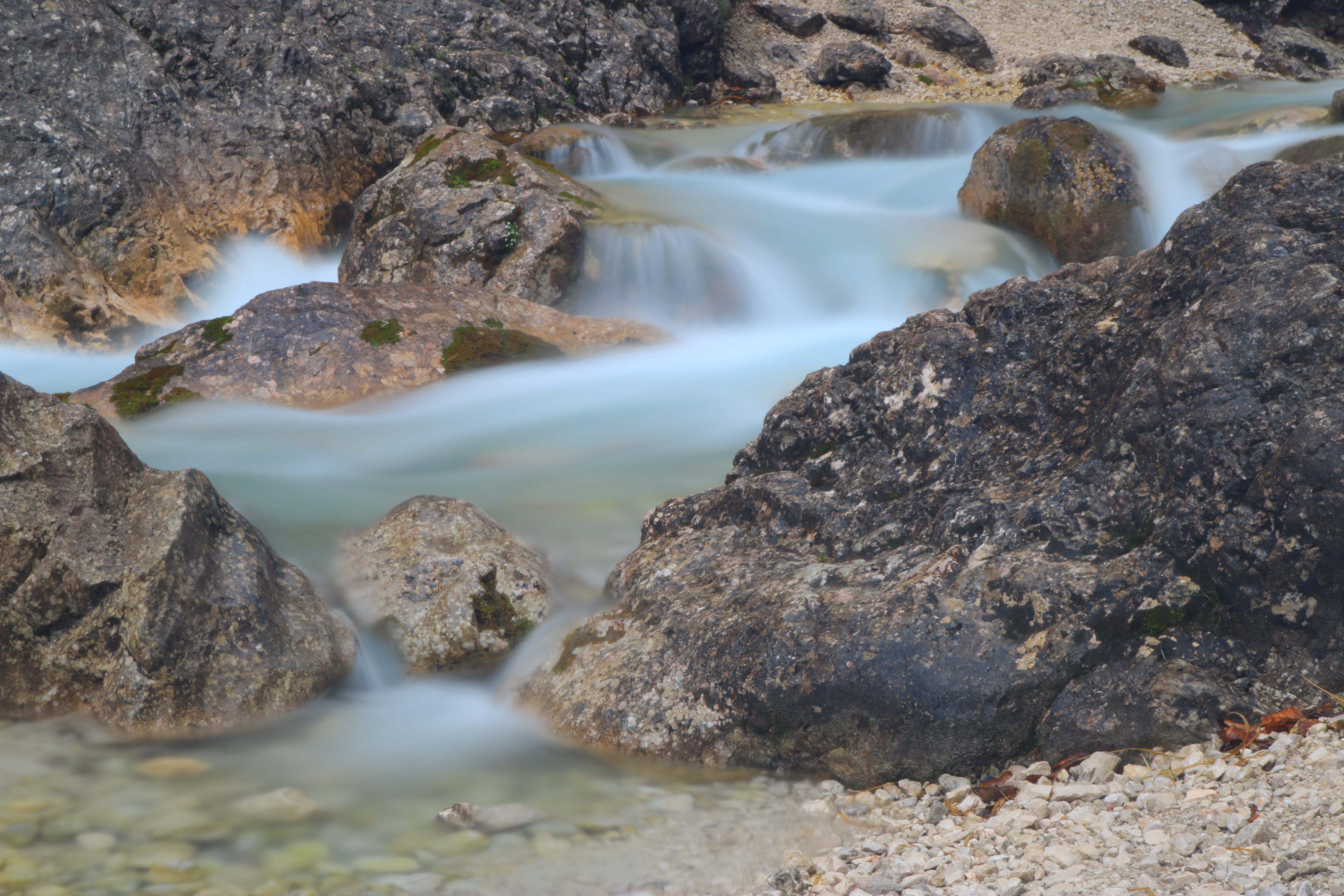 5K, tranquility, short holiday, germany map, sea, solid, day, beauty in nature, blurred motion, eibsee, waterfall, power in nature, flowing, long exposure, HD Wallpaper