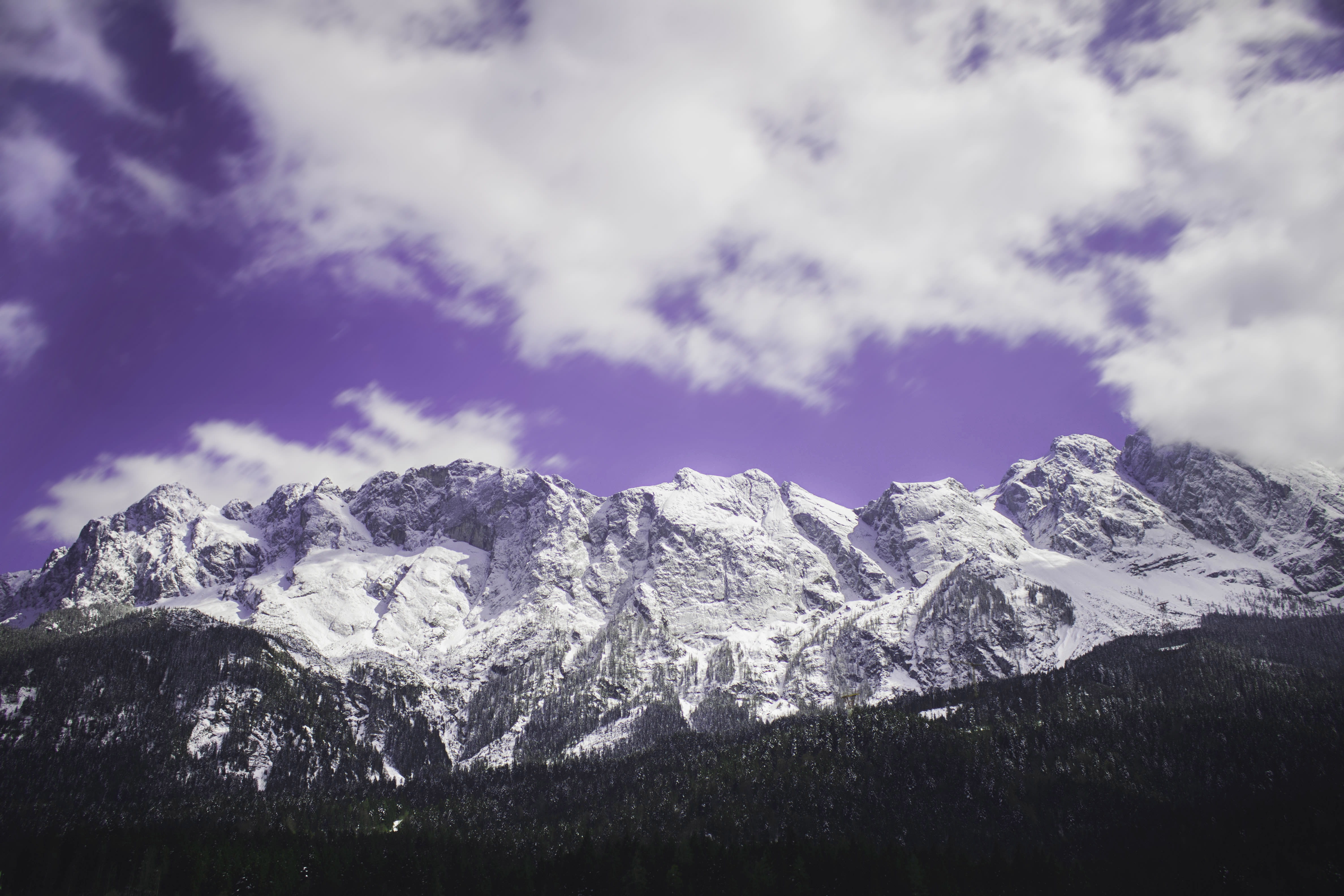 cloud - sky, top of germany, cold temperature, tree, formation, scenics - nature, mountains, clouds, non-urban scene, tranquil scene, environment, grainau, HD Wallpaper