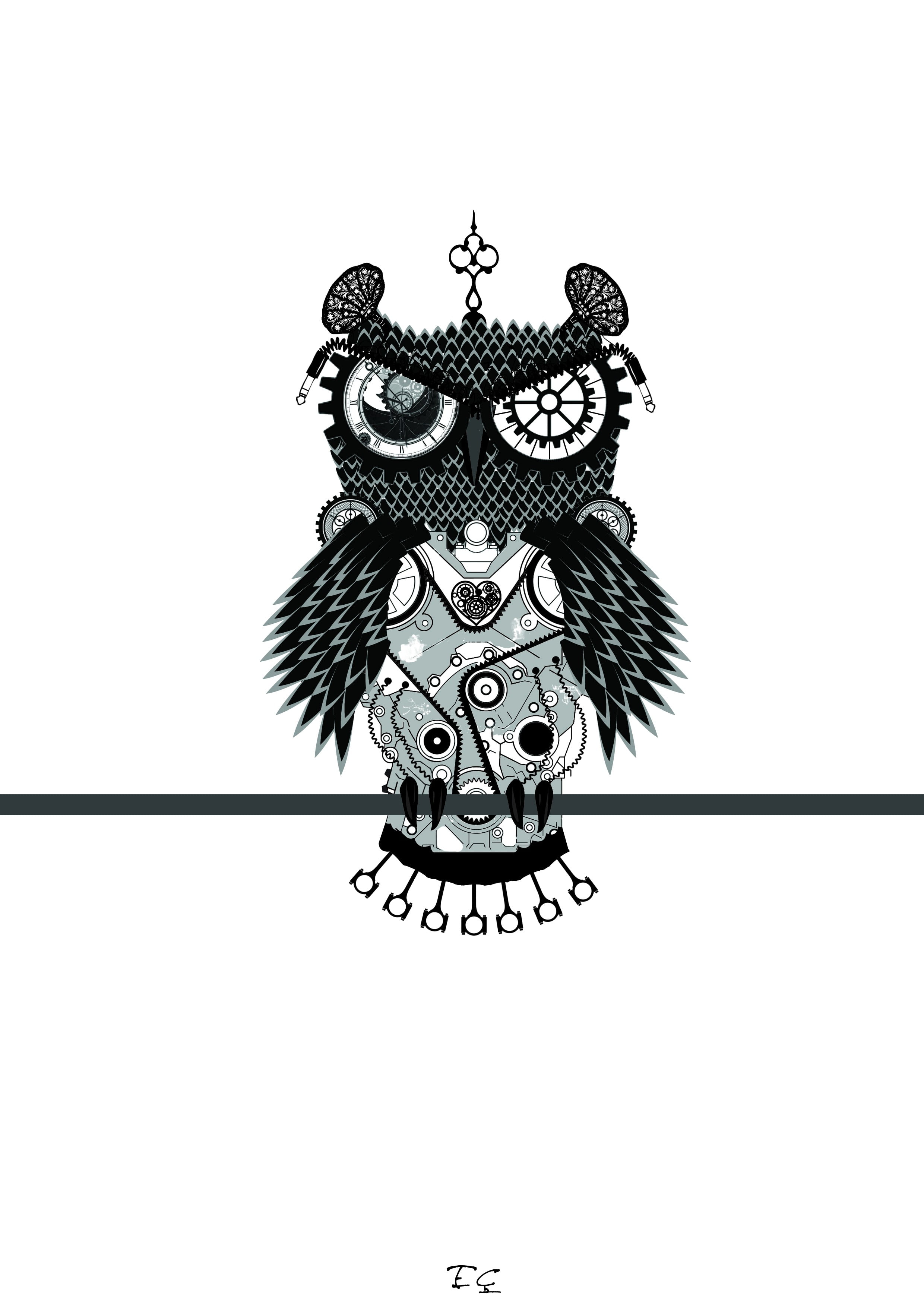 studio shot, owl, white background, the past, white, abstract, black, representation, creativity, indoors, close-up, architecture, animals, craft, no people, Phone HD Wallpaper