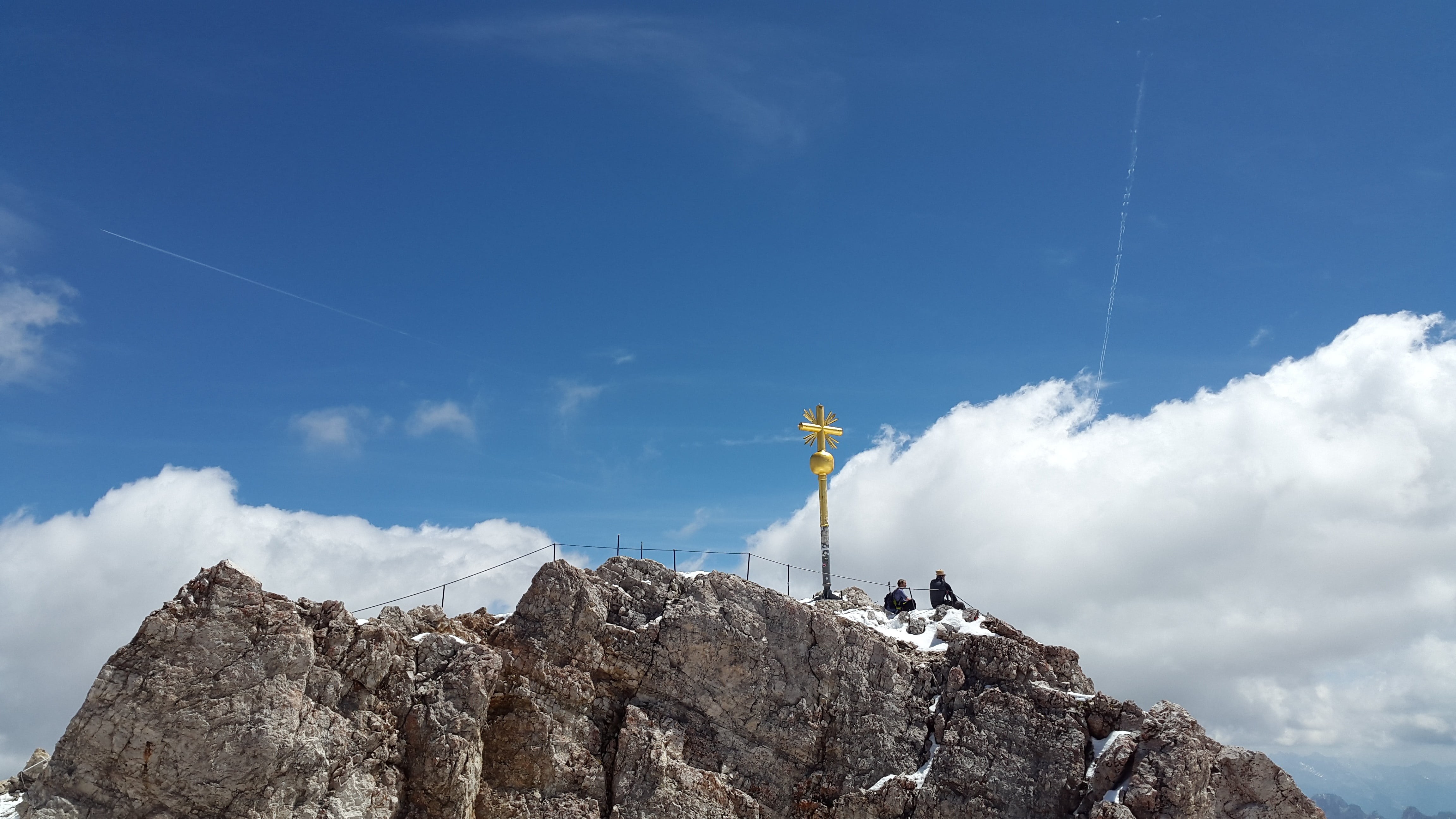 beauty in nature, wetterstein massif, alpine, steep, religion, mountain range, ostallgäu, rocky, weather stone, zugspitze, germany, mountains, blue, mountain Peak, HD Wallpaper