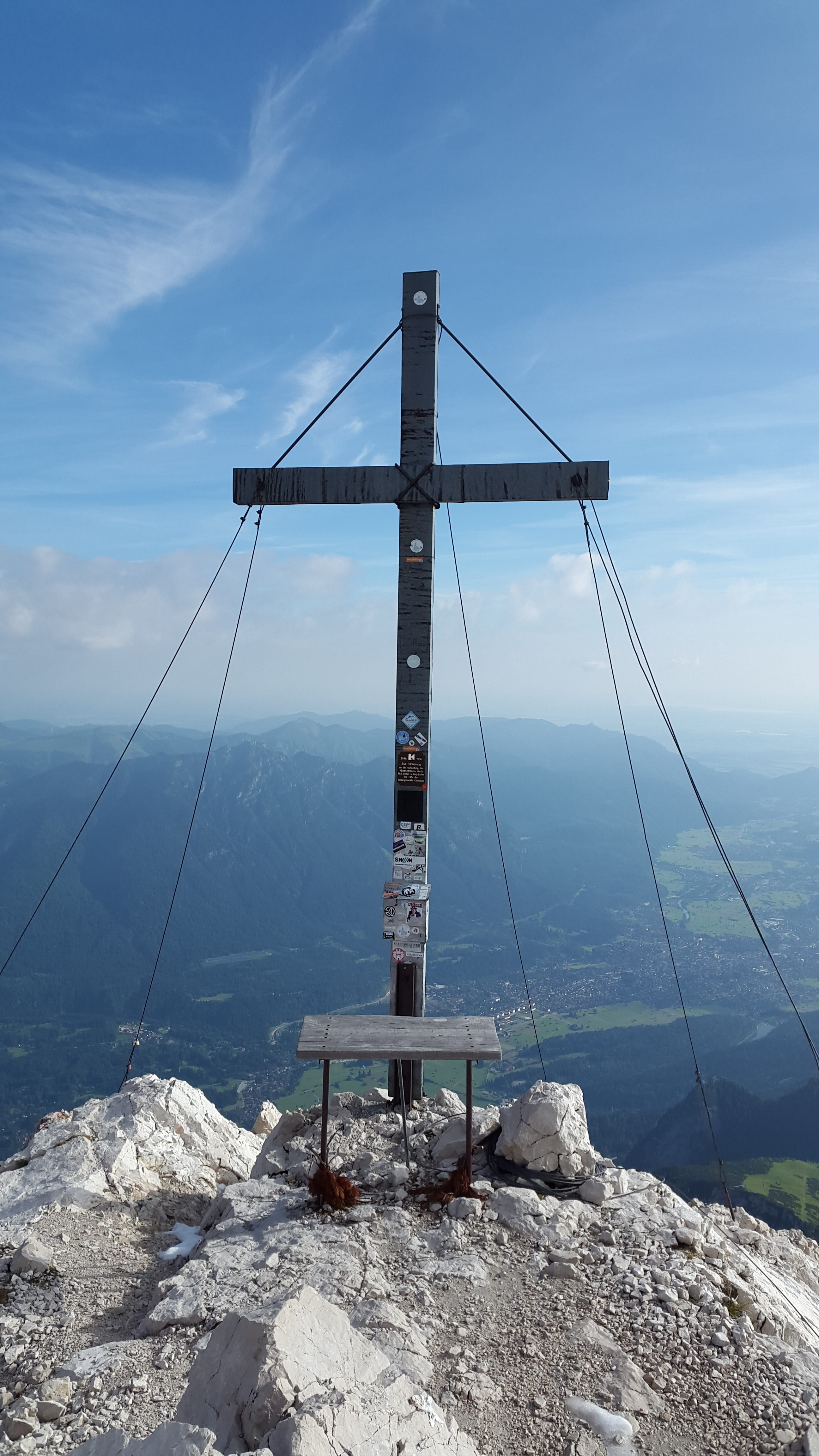 beauty in nature, metal, alpine, zugspitze massif, no people, tranquil scene, ostallgäu, rock - object, water, outdoors, landscape, sky, architecture, cloud - sky, Phone HD Wallpaper