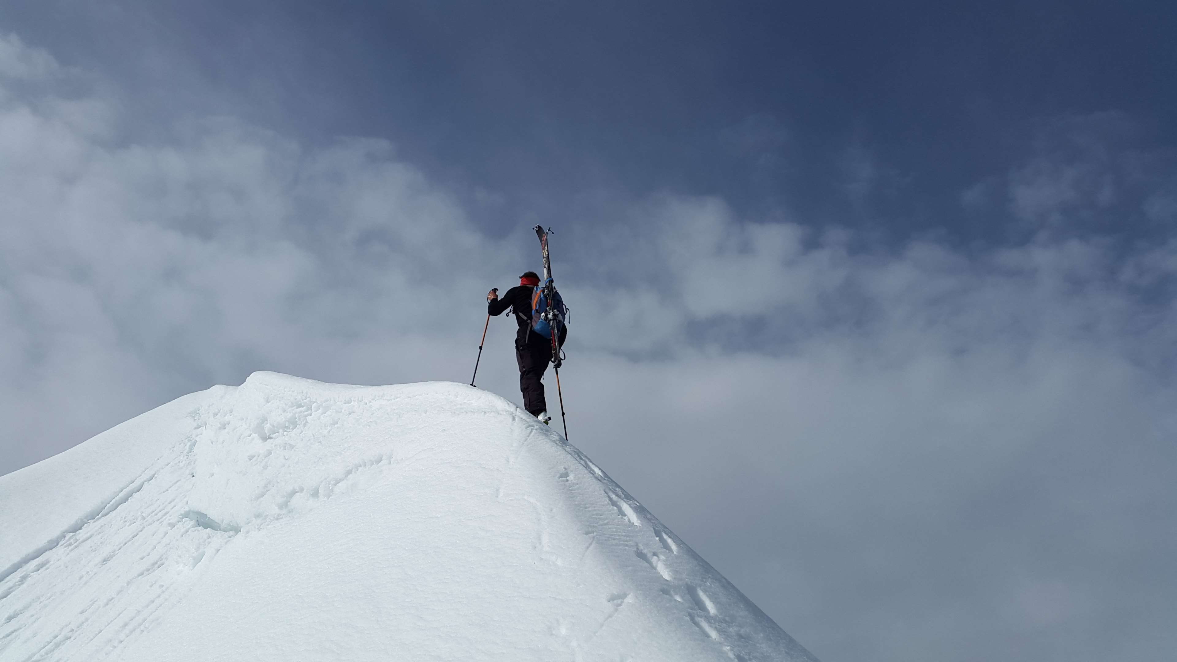 cloud - sky, effort, nature, snowcapped mountain, success, adventure, summit, cold temperature, outdoors, scenics - nature, bergsport, hiking, winter, allgu, HD Wallpaper