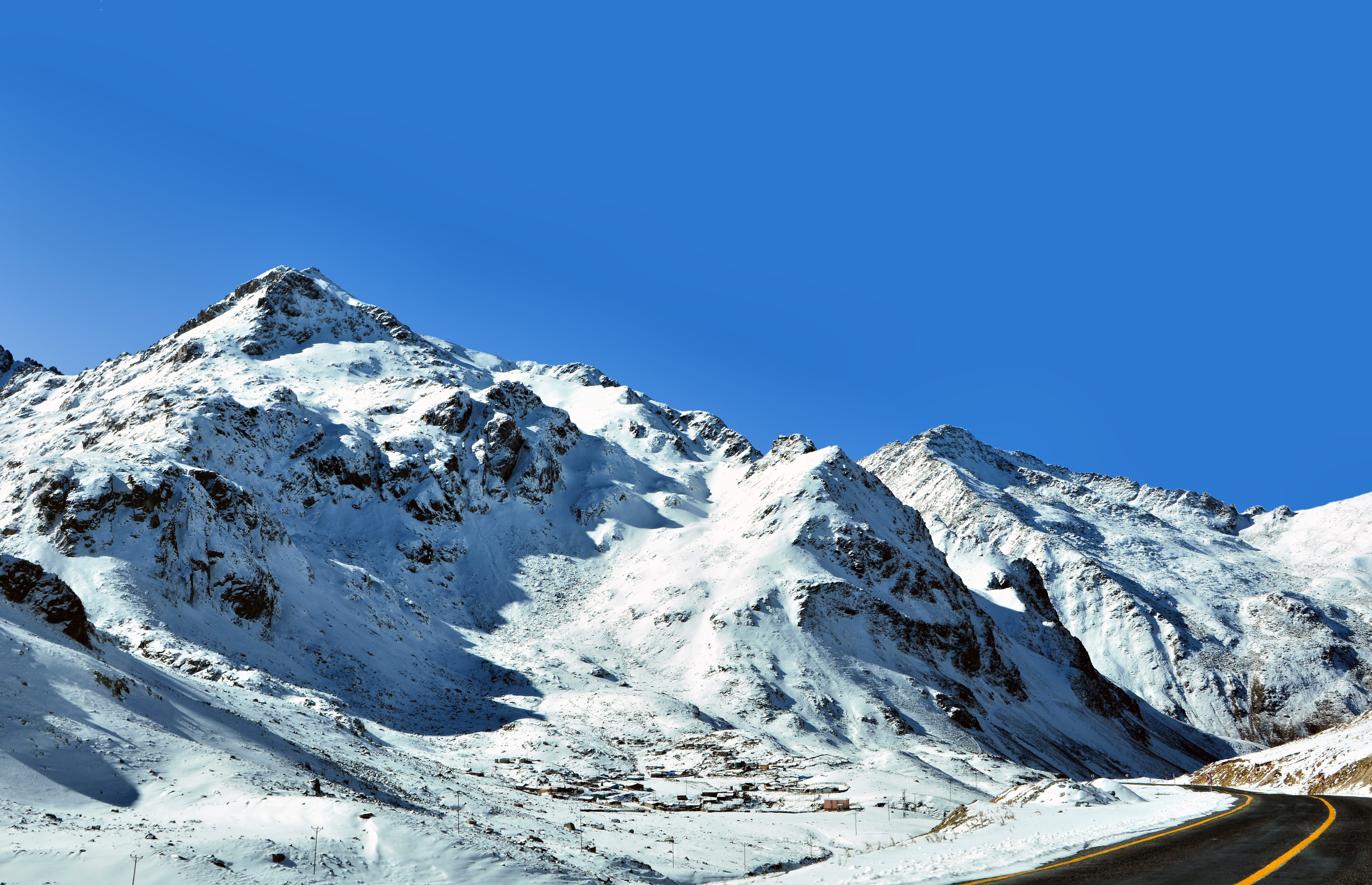 sunny, turkey, summit, high altitude, high, snowy mountains, landscape, mountains, impressive, blue, slope, snow, beauty in nature, day, eastern black sea, HD Wallpaper