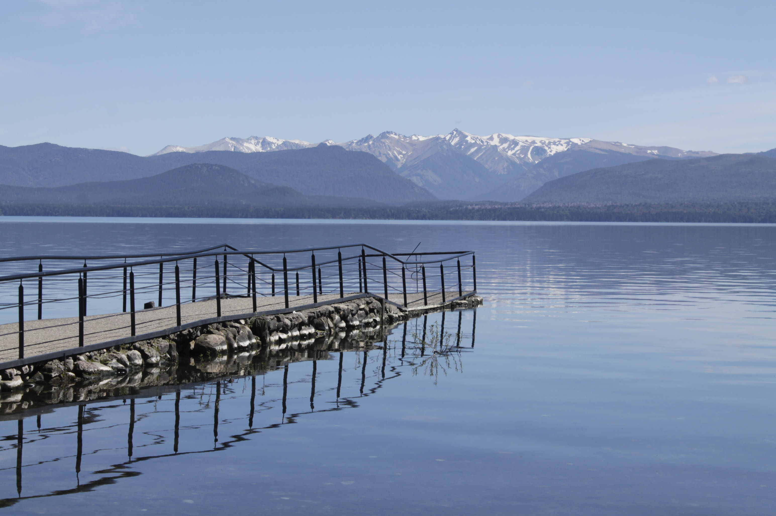 web, tranquil scene, nahuel huapi, water, nature, snowcapped mountain, cold temperature, reflection, sky, patagonia, beauty in nature, scenics - nature, HD Wallpaper