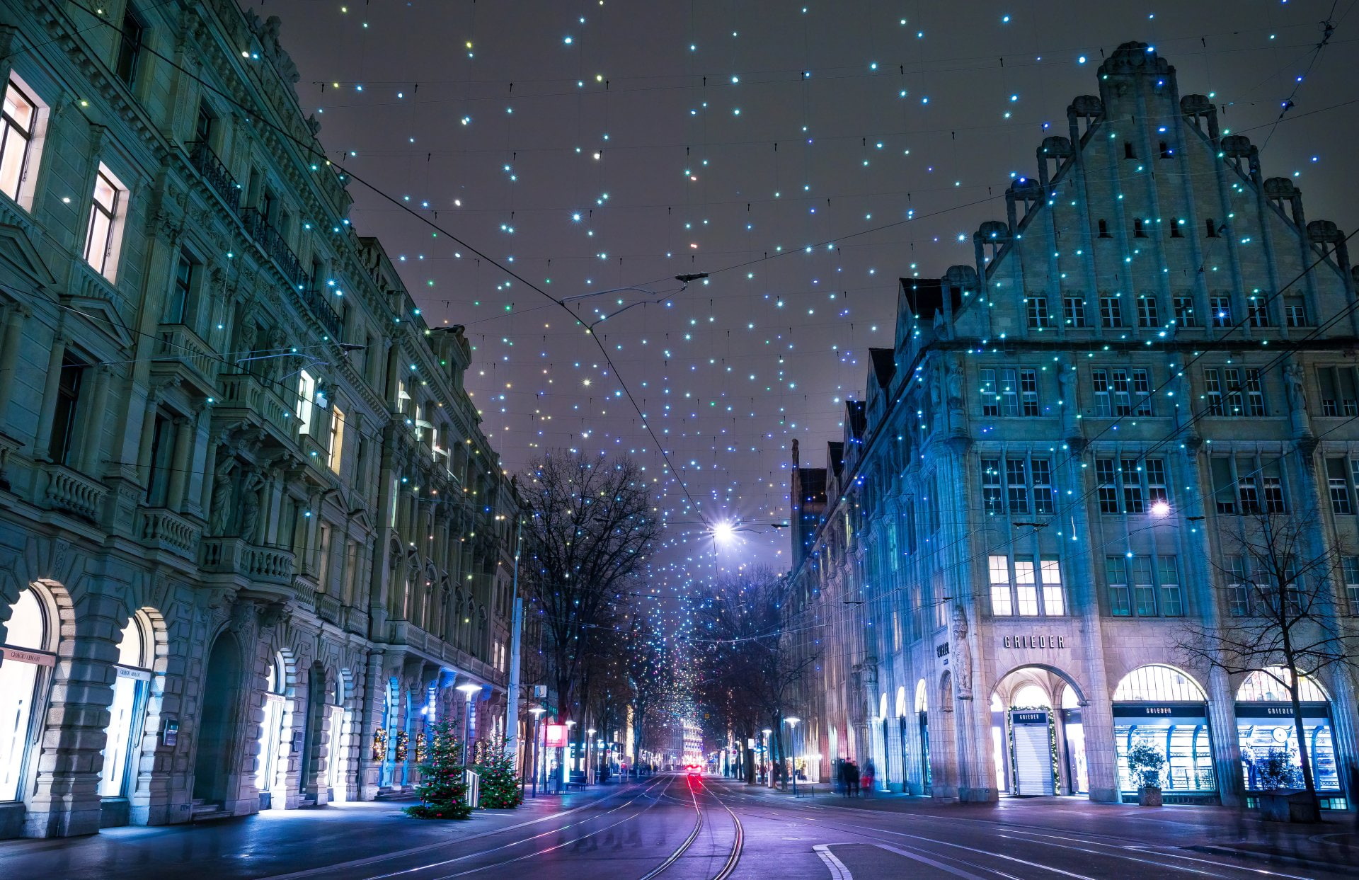 Christmas, Town, Snow, Zurich, Winter, 1080P, Cities, Germany, HD Wallpaper