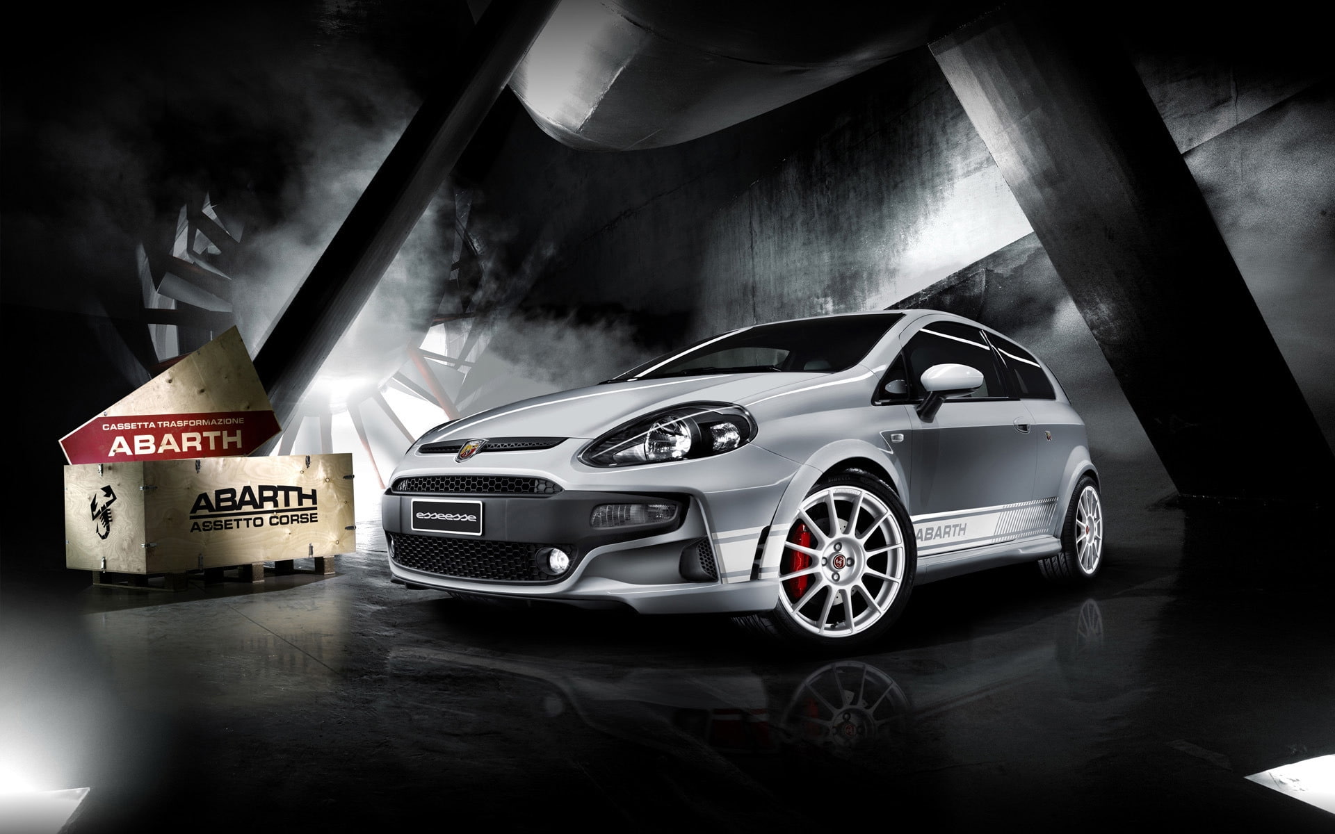 Fiat Punto, punto, door, silver, hatchback, abarth, 1080P, HD Wallpaper
