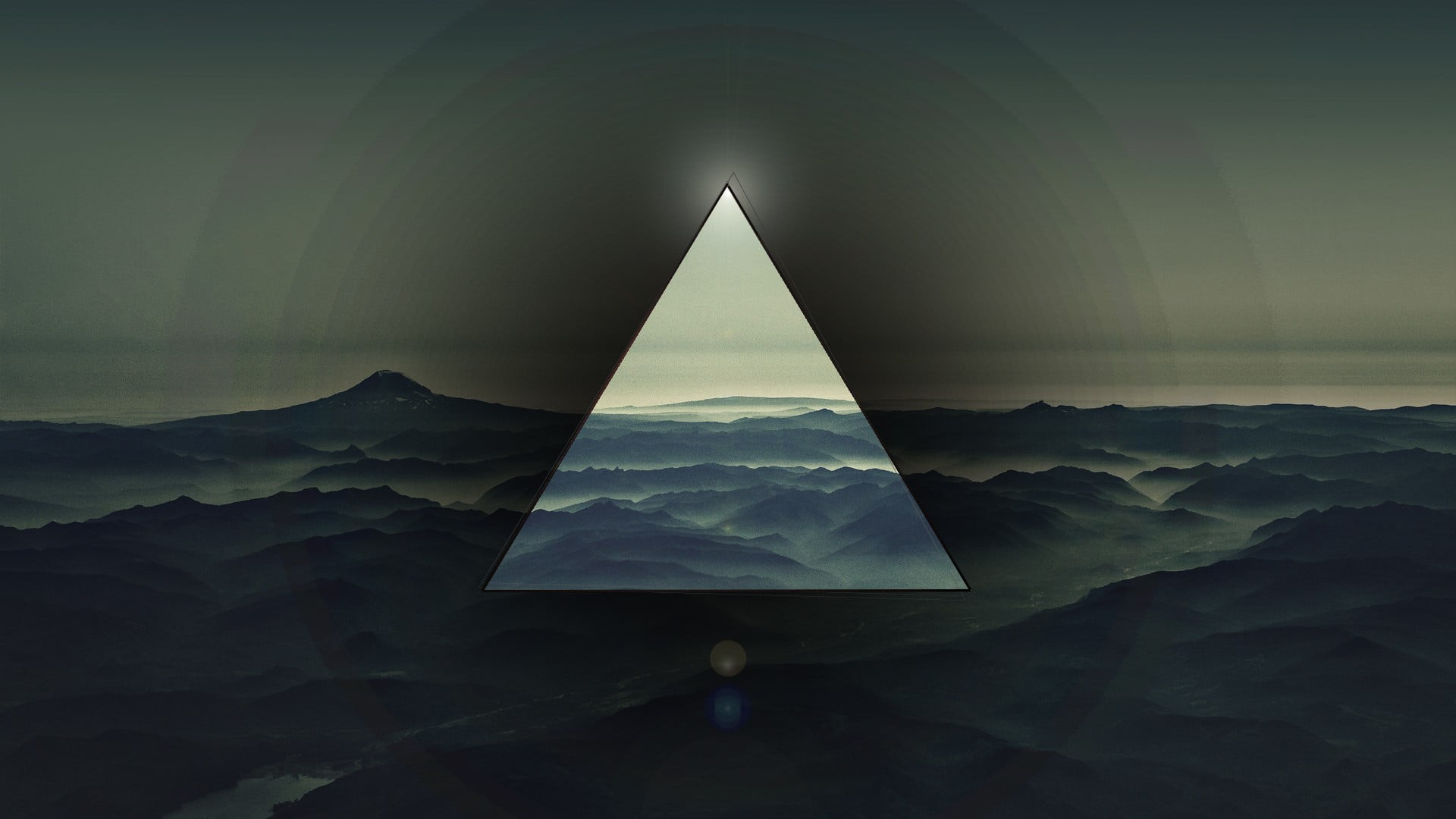 beauty in nature, tranquility, triangle shape, 1080P, night, travel destinations, indoors, mountain peak, scenics - nature, triangle, idyllic, polyscape, HD Wallpaper