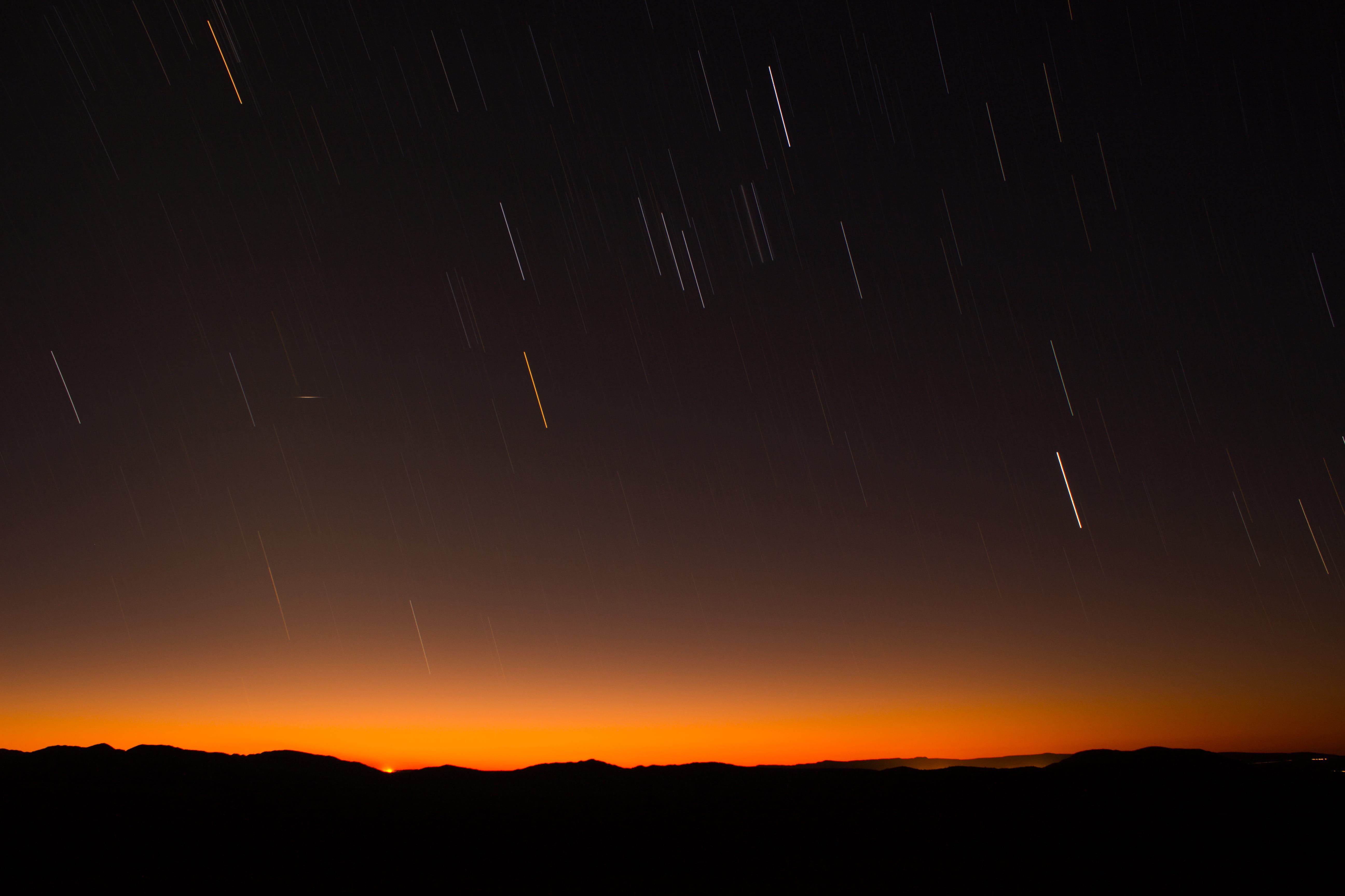 night, dark, sunset, backgrounds, chapada dos veadeiro, landscape, yellow, time, shiny, meteor shower, outdoors, dusk, milky Way, brazil, star, evening, HD Wallpaper