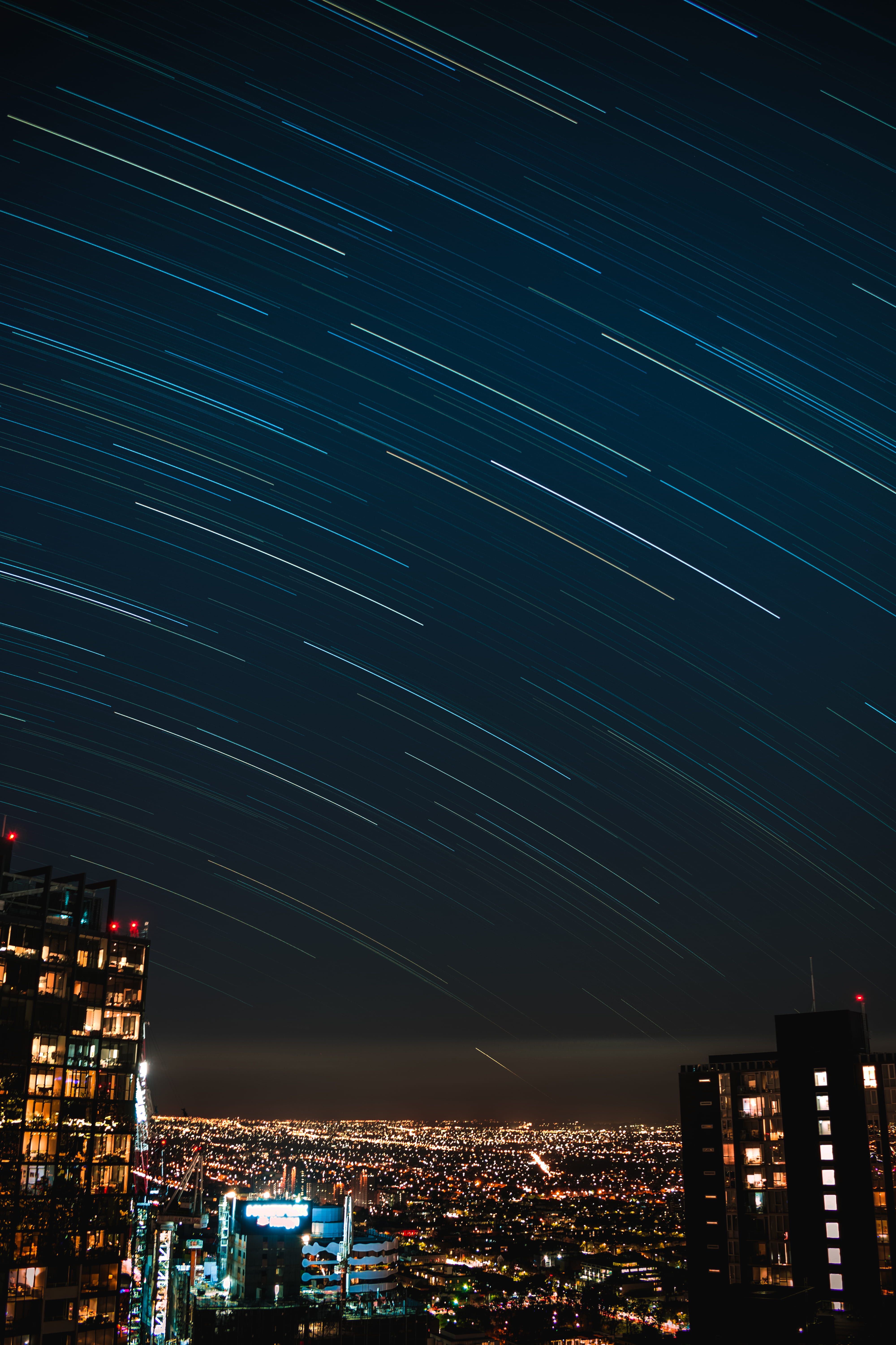 city life, photograph, architecture, sky, urban, skyscraper, following, space, astronomy, movement, 5K, motion, office building exterior, nasa, shower, Phone HD Wallpaper