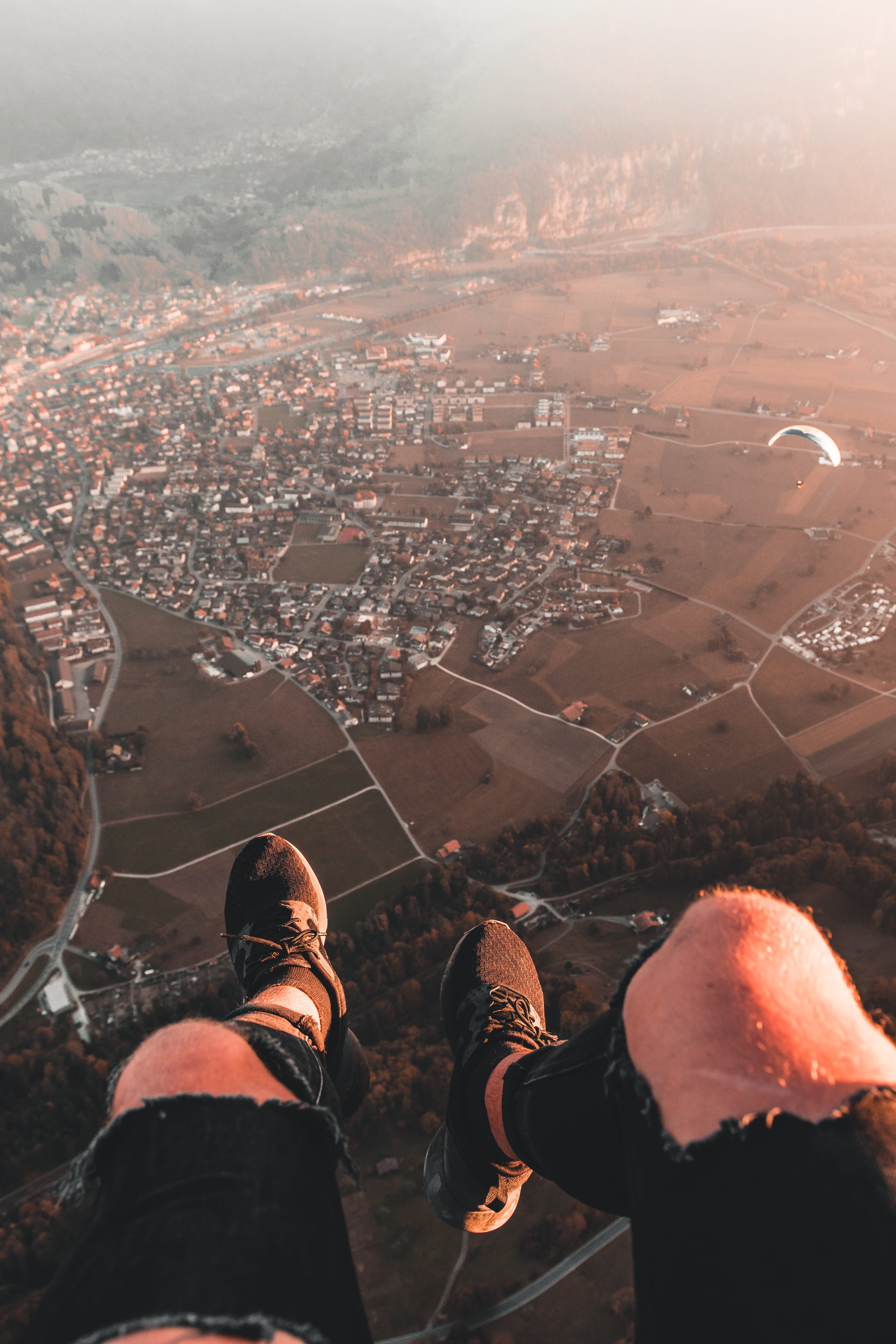 scenery, clothing, mountain, personal perspective, building, men, architecture, people, sky, high angle view, metropolis, looking at view, town, city, photo, Phone HD Wallpaper