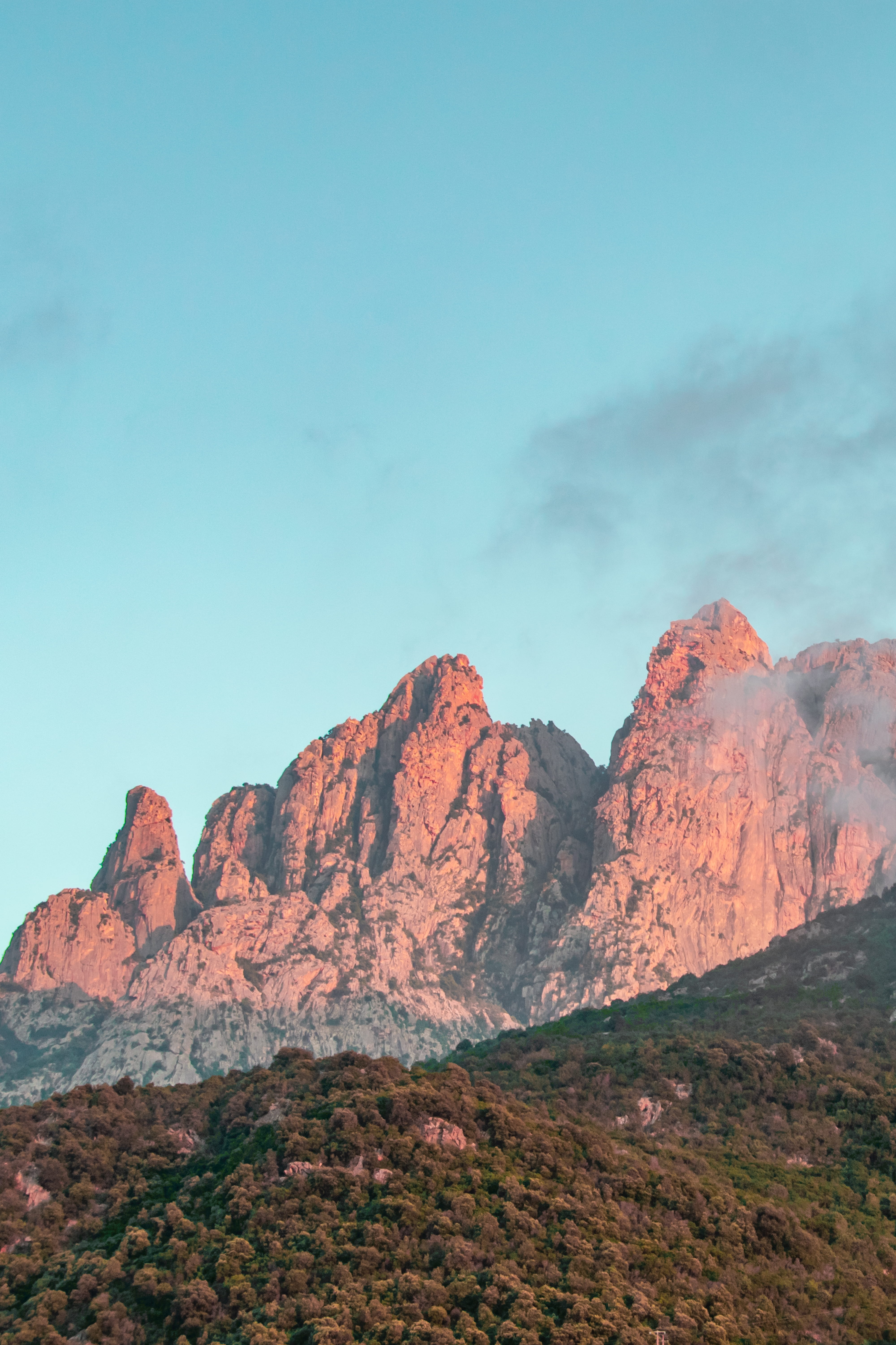 gradient, sky, france, vibrant, formation, nature, rock formation, corsica, 5K, remote, rocks, landscape, arid climate, geology, climate, no people, Phone HD Wallpaper