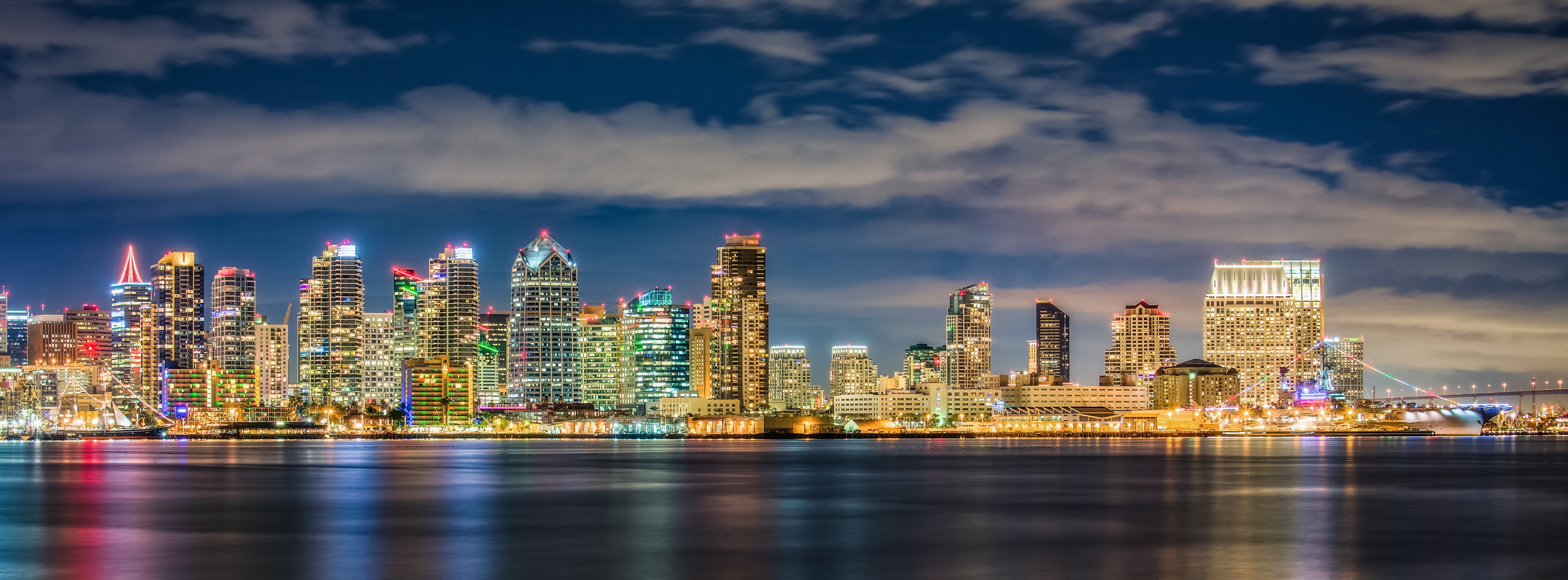 building exterior, office building exterior, travel destinations, canon5dmarkiii, reflection, diego, beautiful, skyline, 32bithdr, 5dmark3, sandiegobay, HD Wallpaper