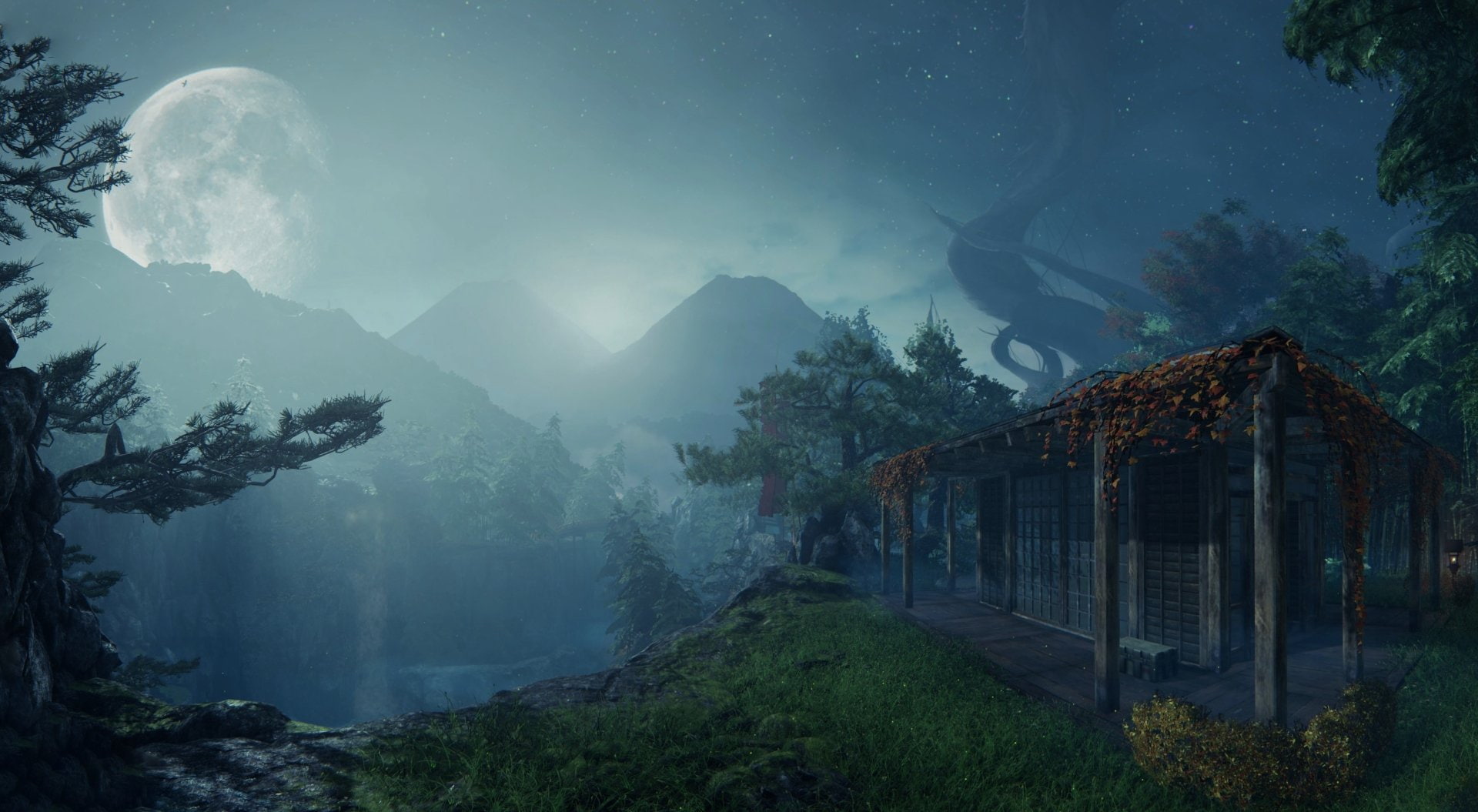 Moonrise, 1080P, Moon, Video Game, Shadow Warrior 2, HD Wallpaper