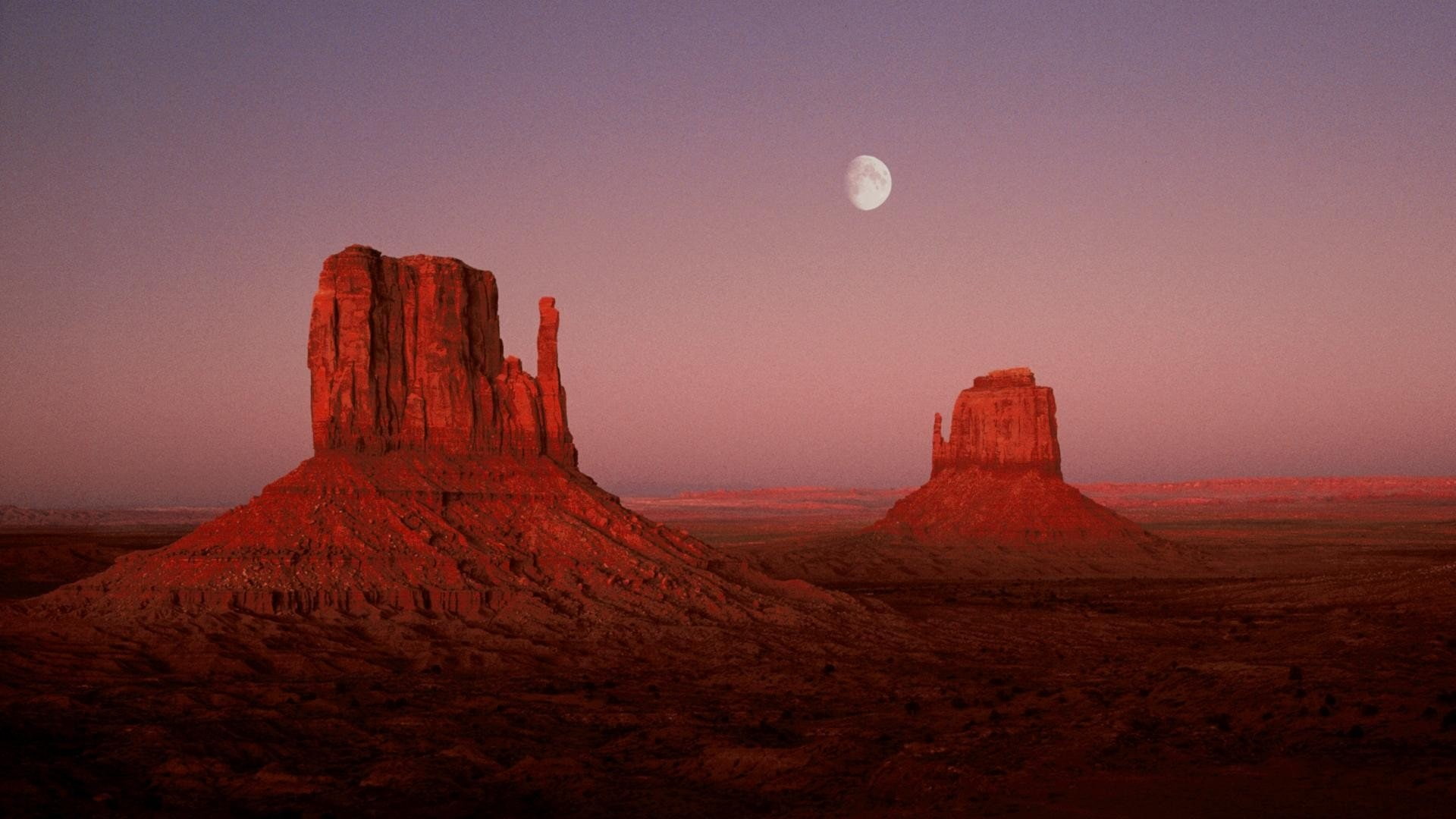 moonrise, valley, 1080P, monument, deserts, utah, HD Wallpaper