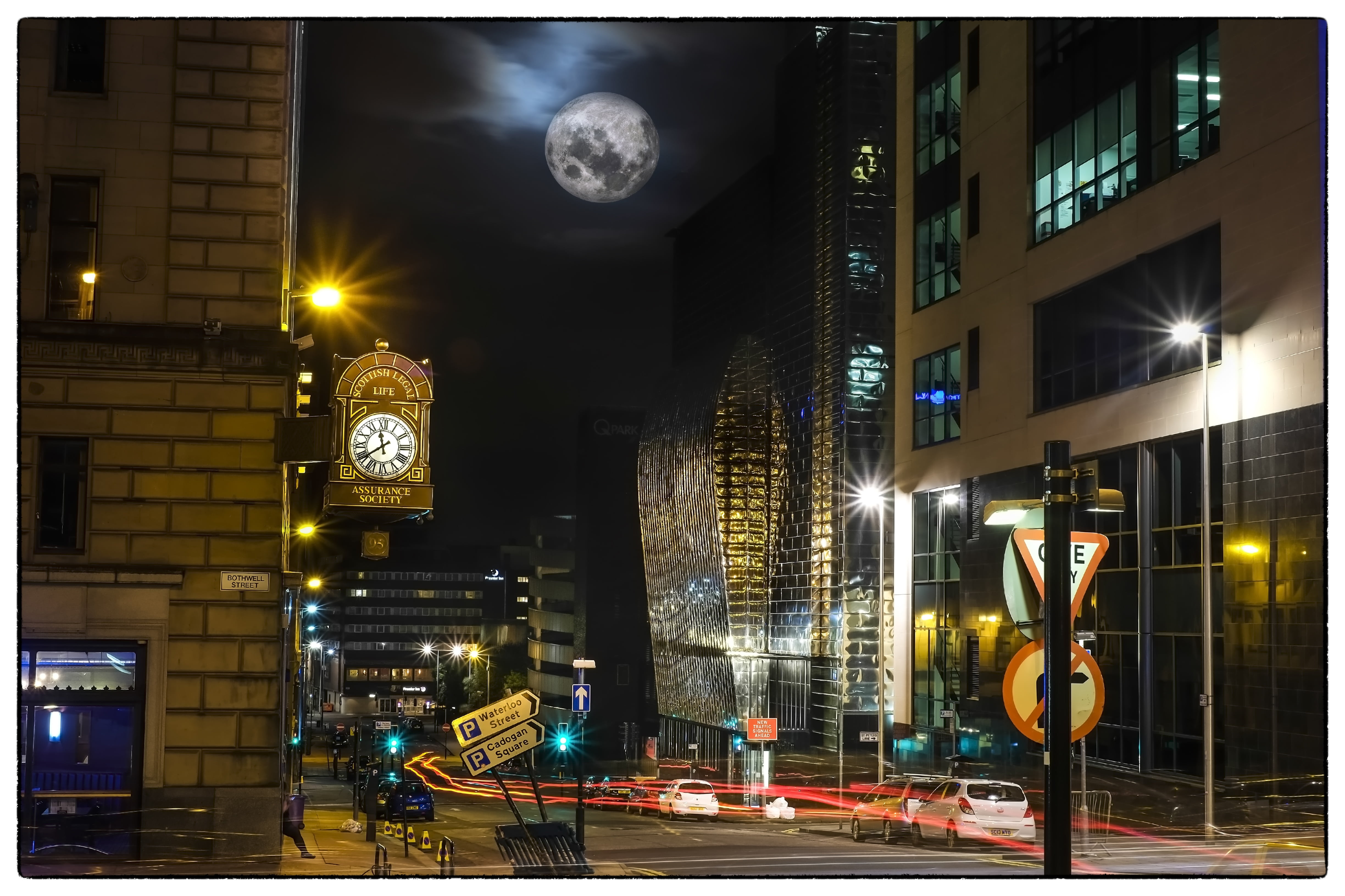 building, modern, night, outdoors, nighttime, transportation, built structure, glowing, nature, street, light, evening, scene, view, urban Scene, buildings, HD Wallpaper