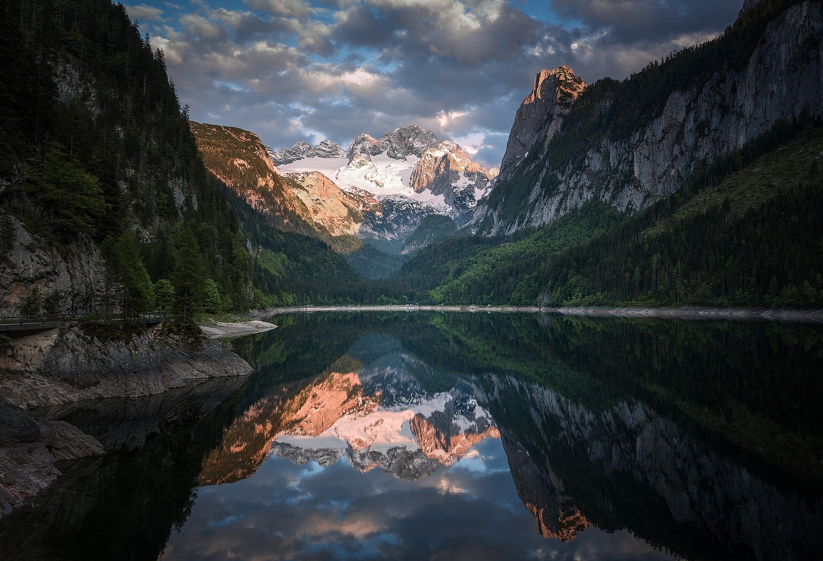 clouds, blue, non-urban scene, high, formation, mountain, nature, beauty in nature, snow, sky, reflection lake, water, waterfront, mountain range, scenics - nature, HD Wallpaper