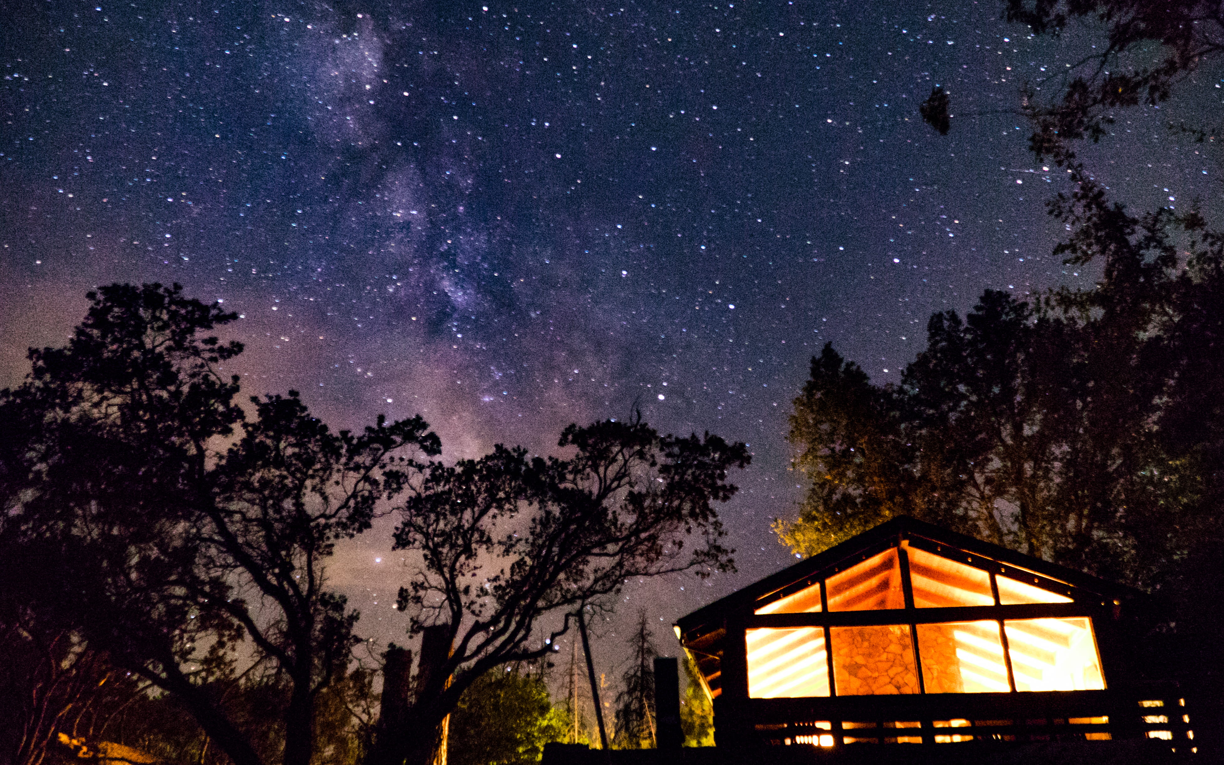 nighttime, sky, plant, infinity, illuminated, constellation, near, starry, apex, architecture, no people, cabin, universe, nature, galaxy, milky way, lights, HD Wallpaper