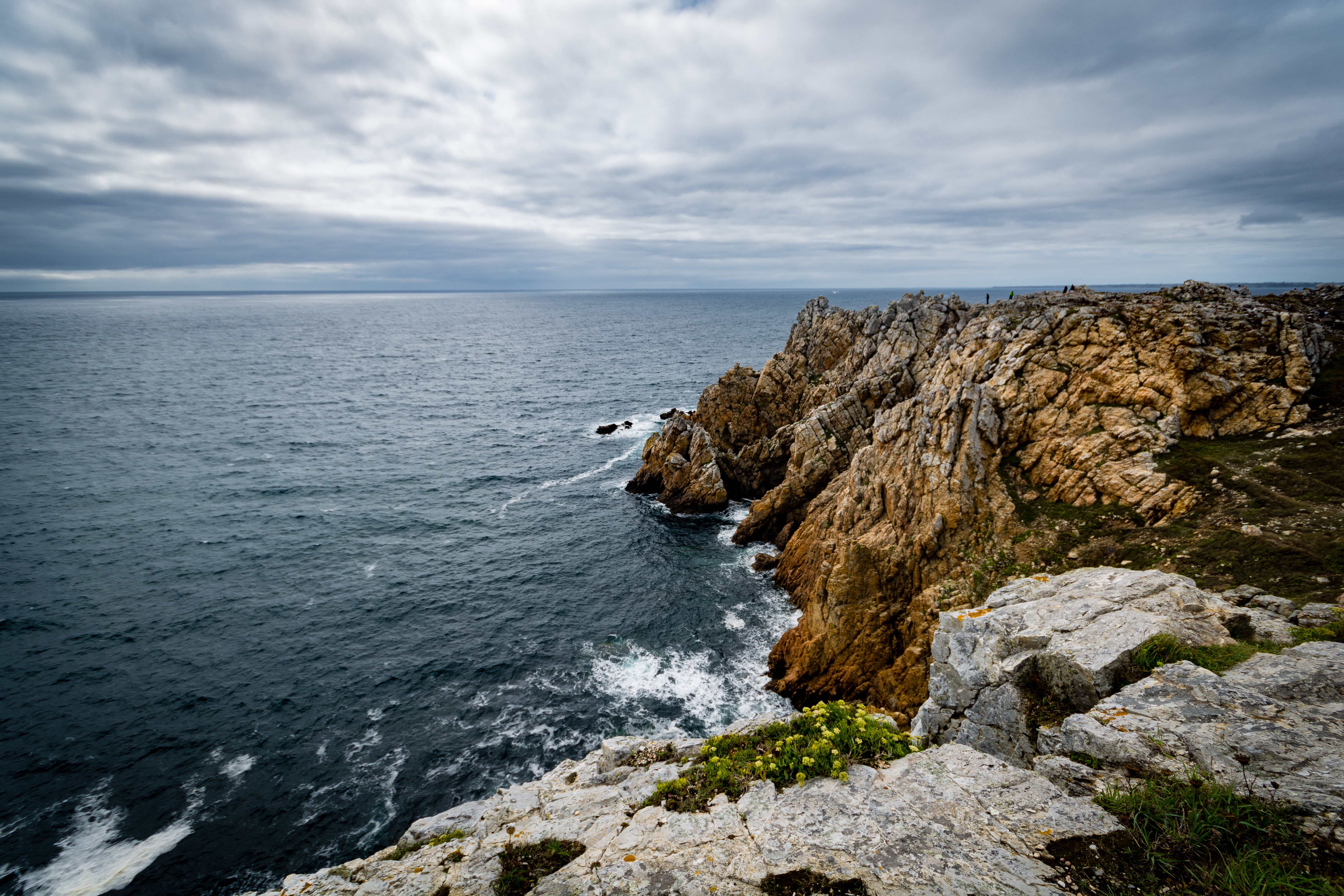 nature, beach, rock - Object, Cloud, Pen, formation, France, Sea, Crozon, near, cliff, Bretagne, rock, du, landscape, Pointe, brown, Wave, Finistère, Camaret-Sur-Mer, HD Wallpaper
