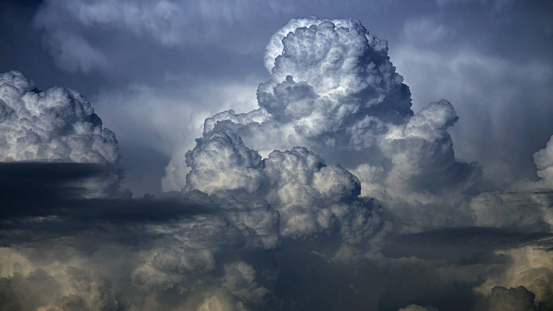 storm, 1080P, storm cloud, ominous, overcast, beauty in nature, nature, outdoors, tranquil scene, backgrounds, cloud - sky, sky, dramatic sky, day, clouds, HD Wallpaper