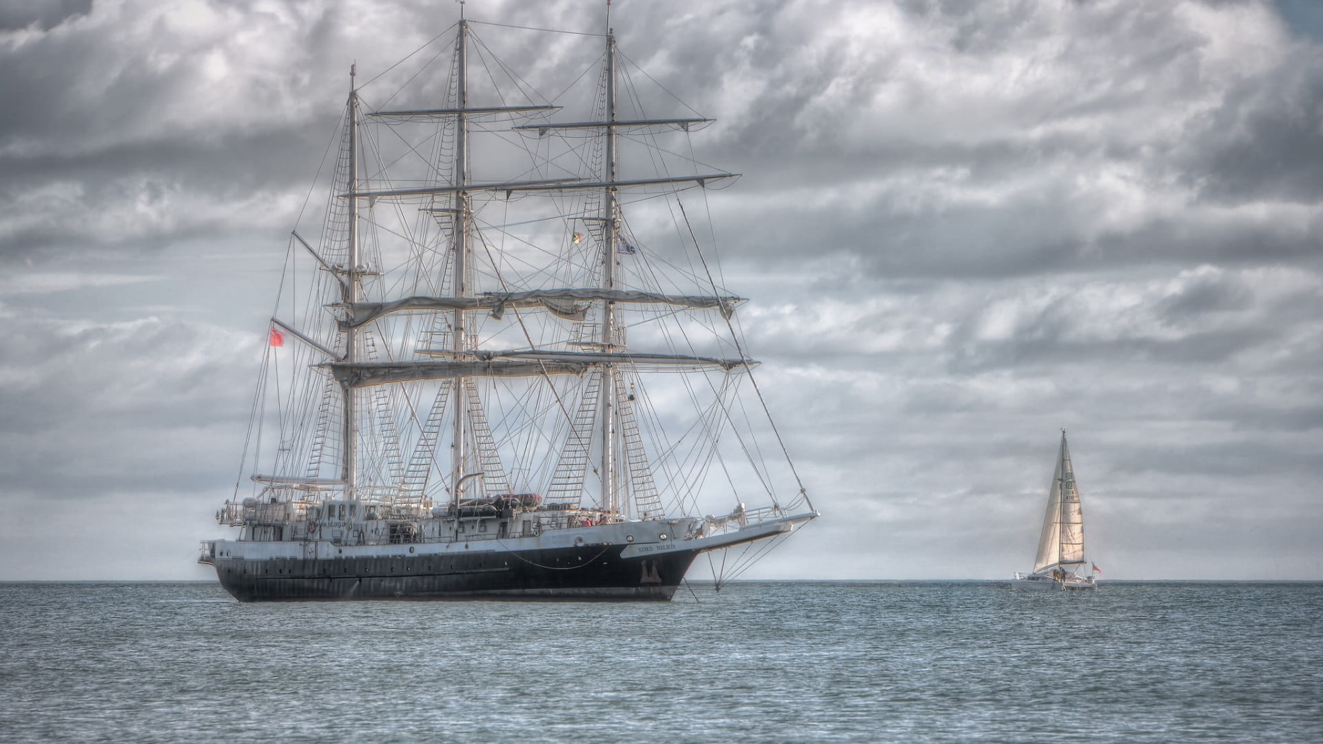 sailing, pole, nature, sky, tall ship, outdoors, sea, water, travel, sailing ship, nautical vessel, transportation, overcast, sailboat, yacht, rigging, HD Wallpaper