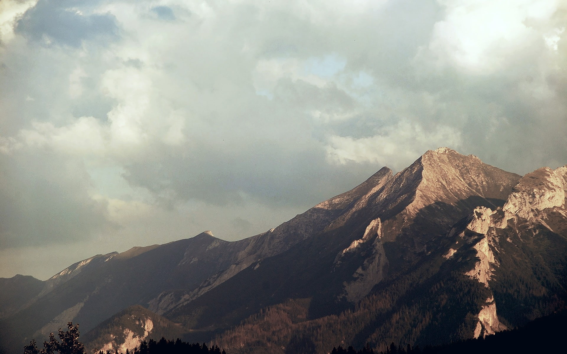 landscape, photography, mountains, overcast, 1080P, nature, HD Wallpaper