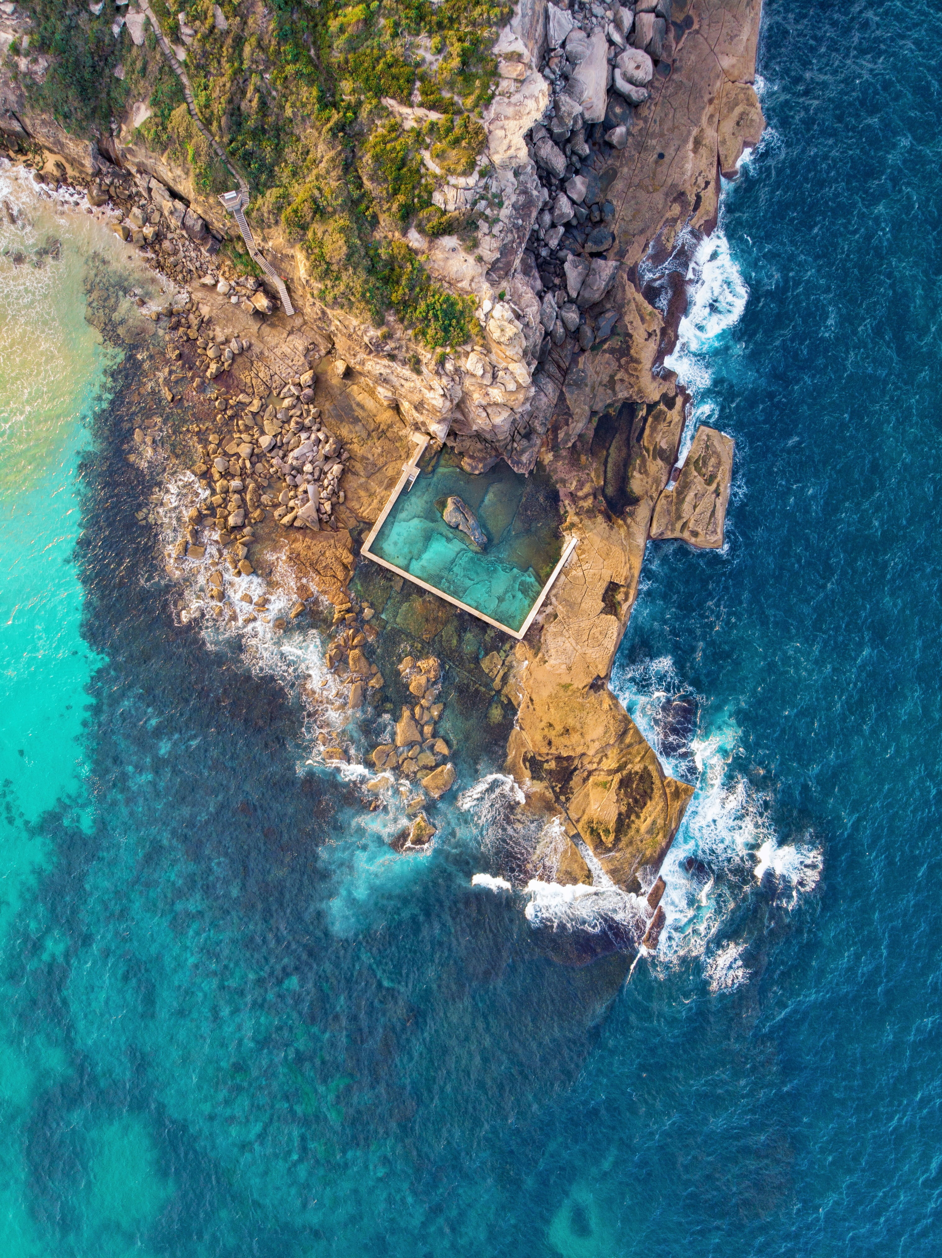 blue, water, outdoors, tourist Resort, greece, tide, cliff, nautical Vessel, turquoise Colored, journey, famous Place, scenics, tourism, beach, pool, summer, Phone HD Wallpaper