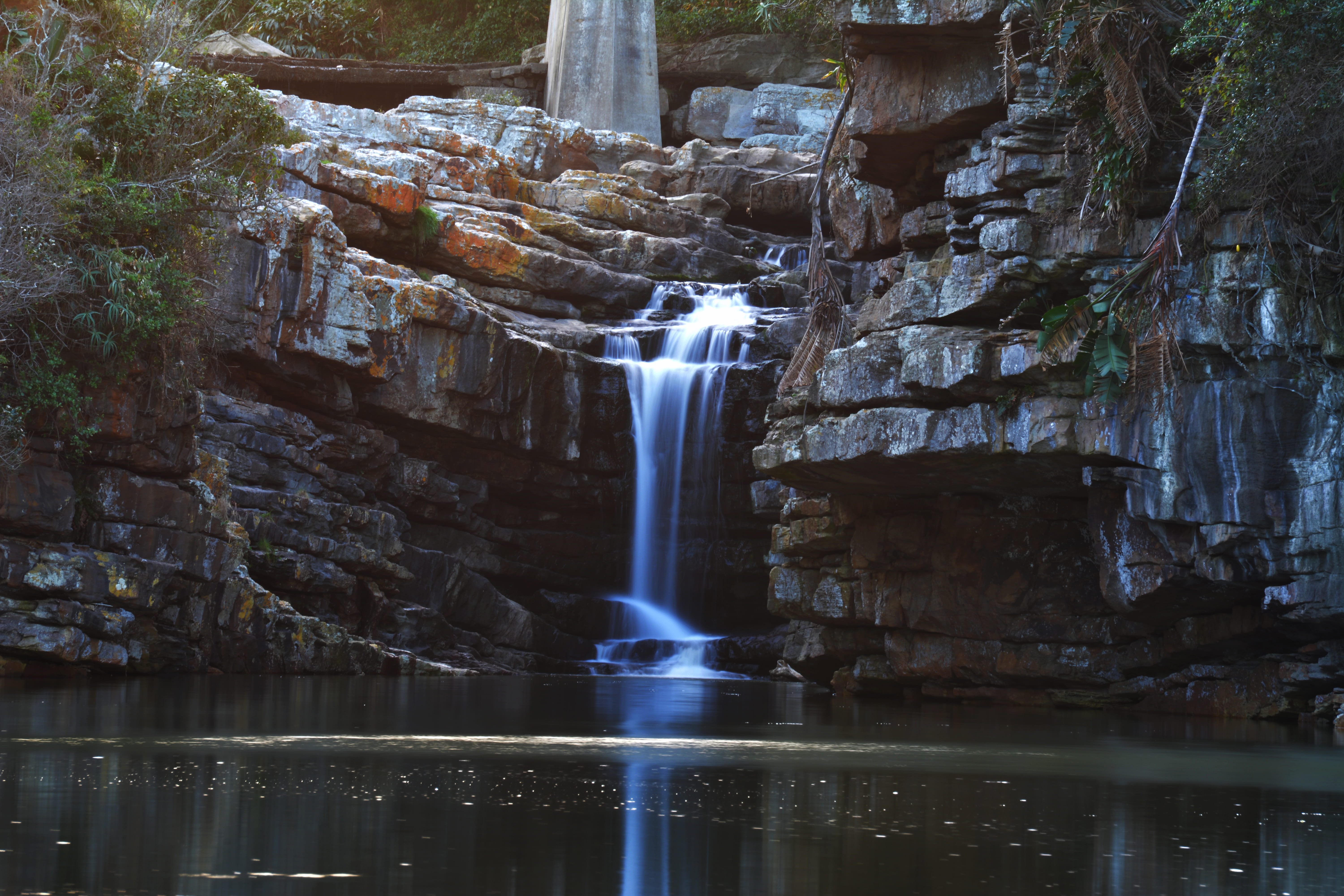 rocks, flowing, holiday, power in nature, rock, nature, beach, mountains, blurred motion, adventure, falling water, no people, cliffs, rock - object, south africa, HD Wallpaper